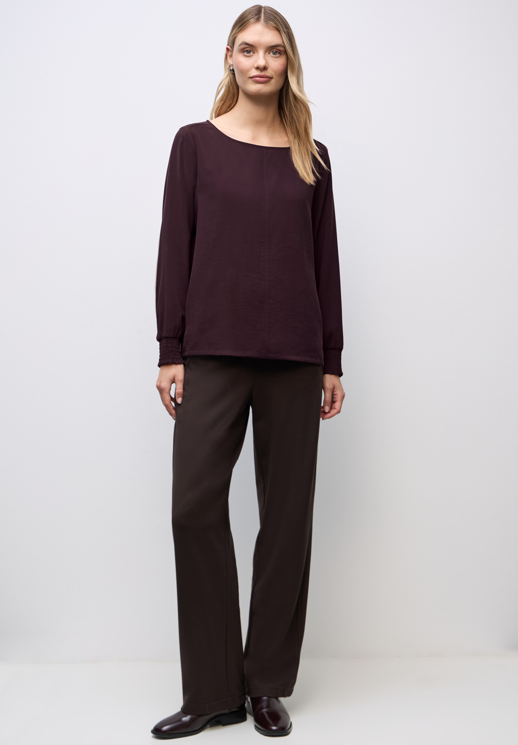 STREET ONE Langarmbluse mit Smok-Details