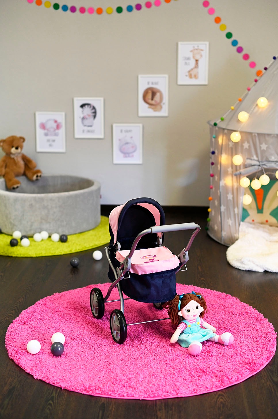 Knorrtoys® Puppenwagen »Mini Lili - princess blue«
