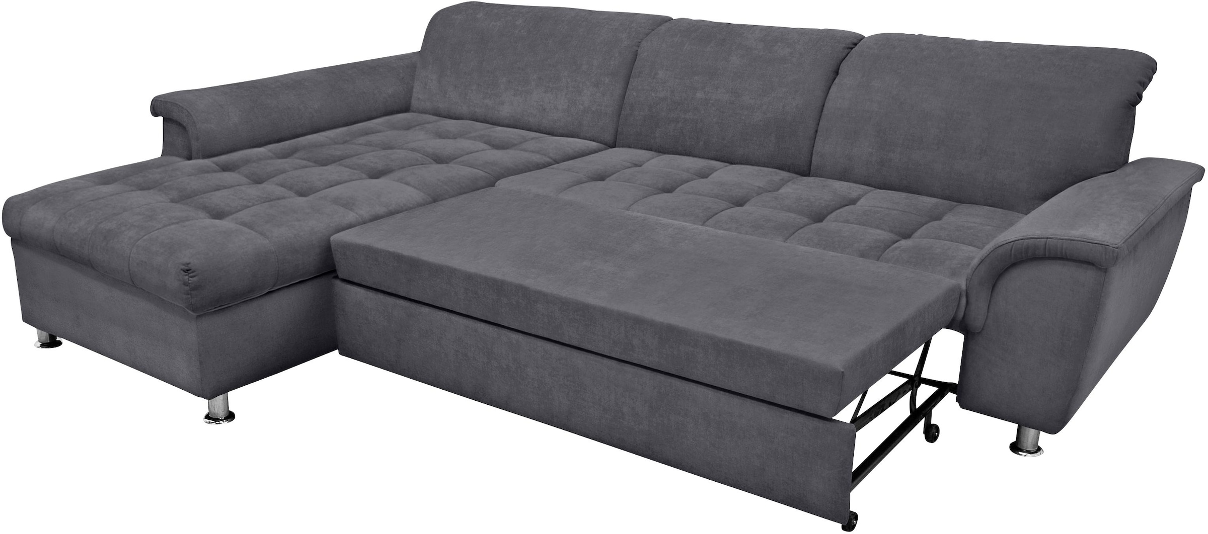 DOMO collection Ecksofa Franzi, wahlweise mit Bettfunktion, Bettkasten und Kopfteilverstellung