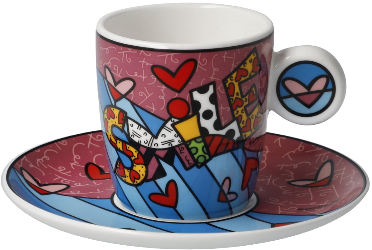 Goebel Espressotasse "Britto", Pop Art, Fine Bone China, Romero Britto - Smile