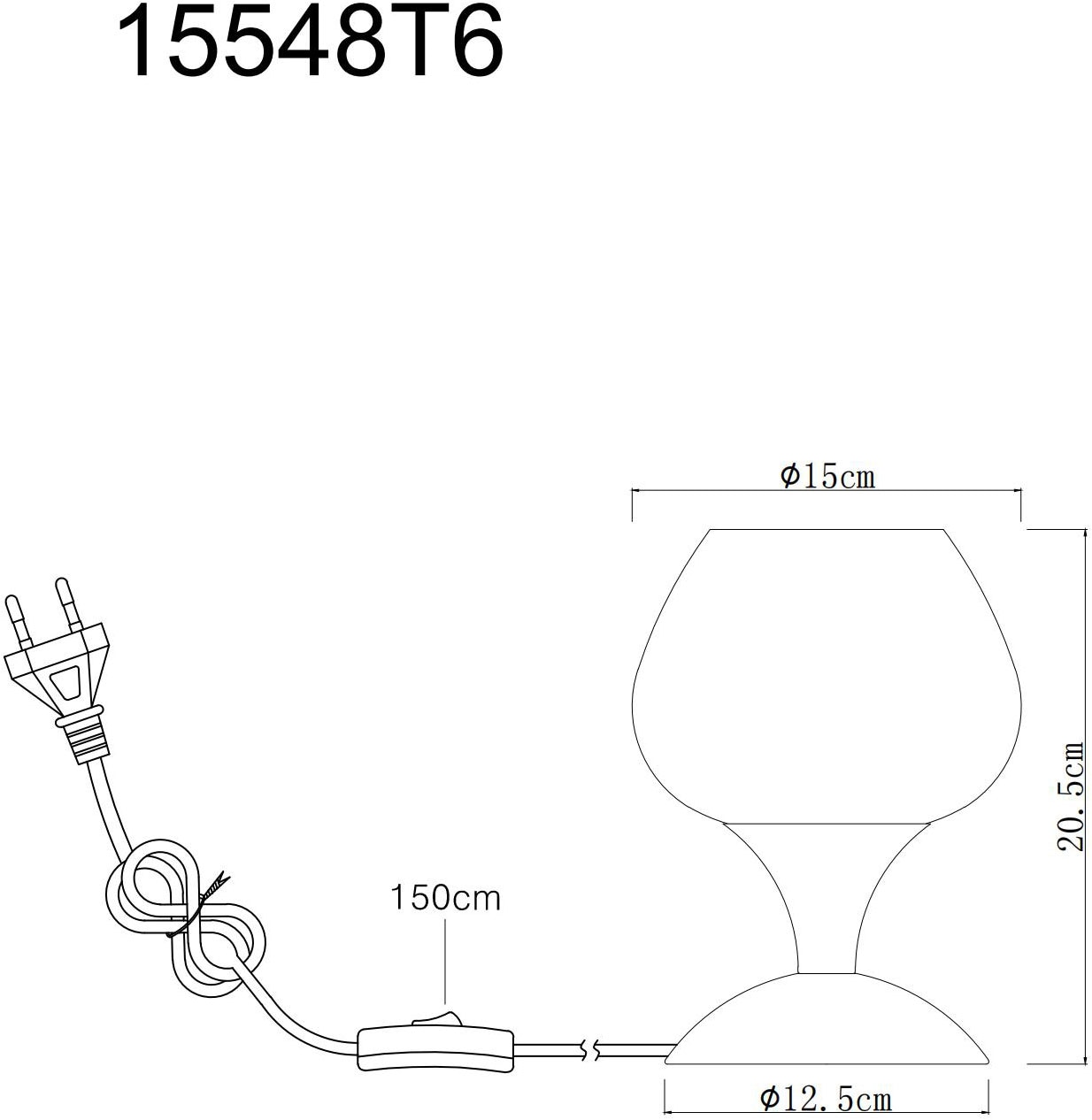 GLOBO LIGHTING Tischleuchte »MAXY«, Leuchtmittel E27 | ohne Leuchtmittel, Tischlampe/Glas brombeerfarben/modern/Wohnzimmer/Schlafzimmer