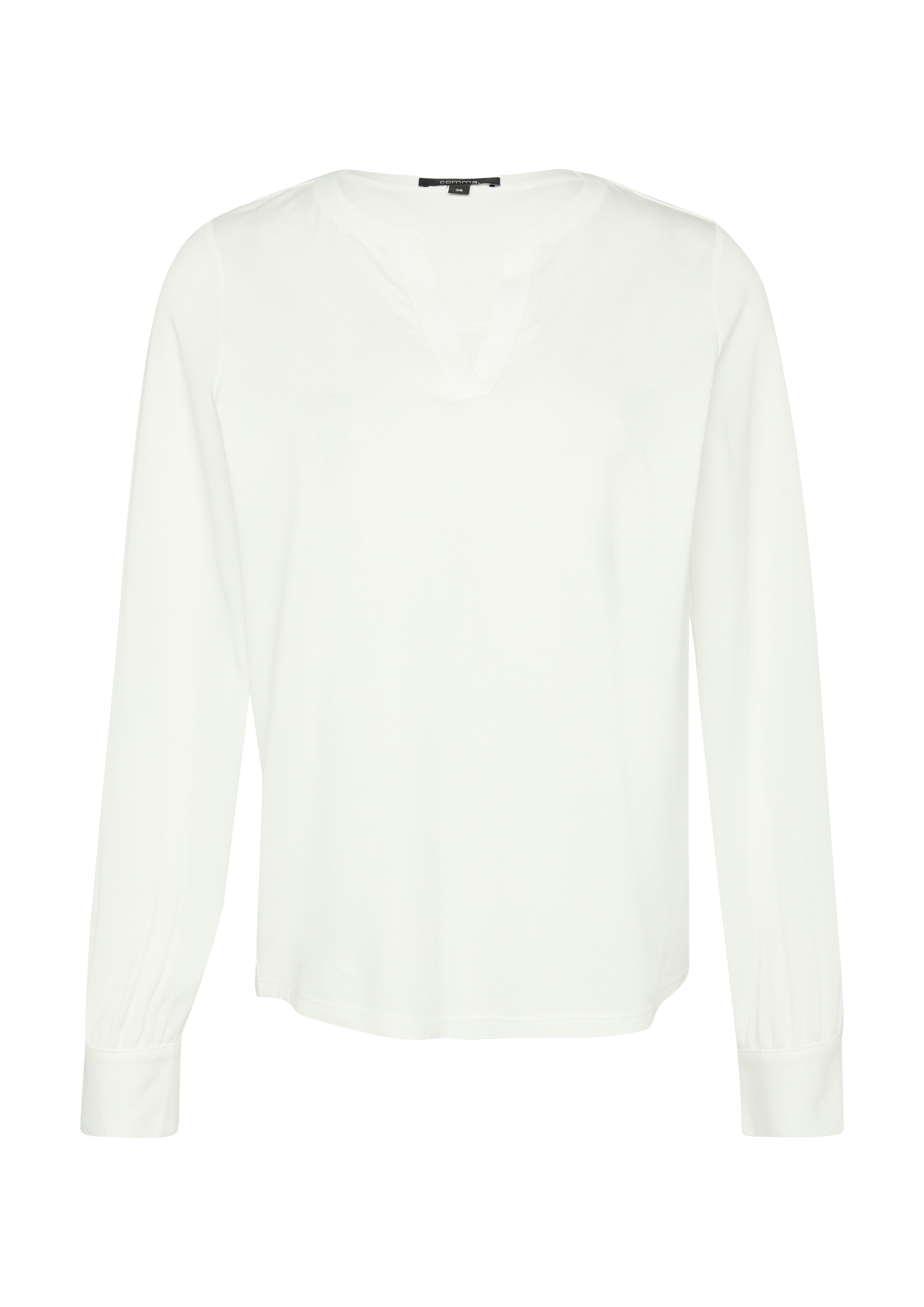 Thumbnail - Comma Blusenshirt mit geschlitztem Rundhals