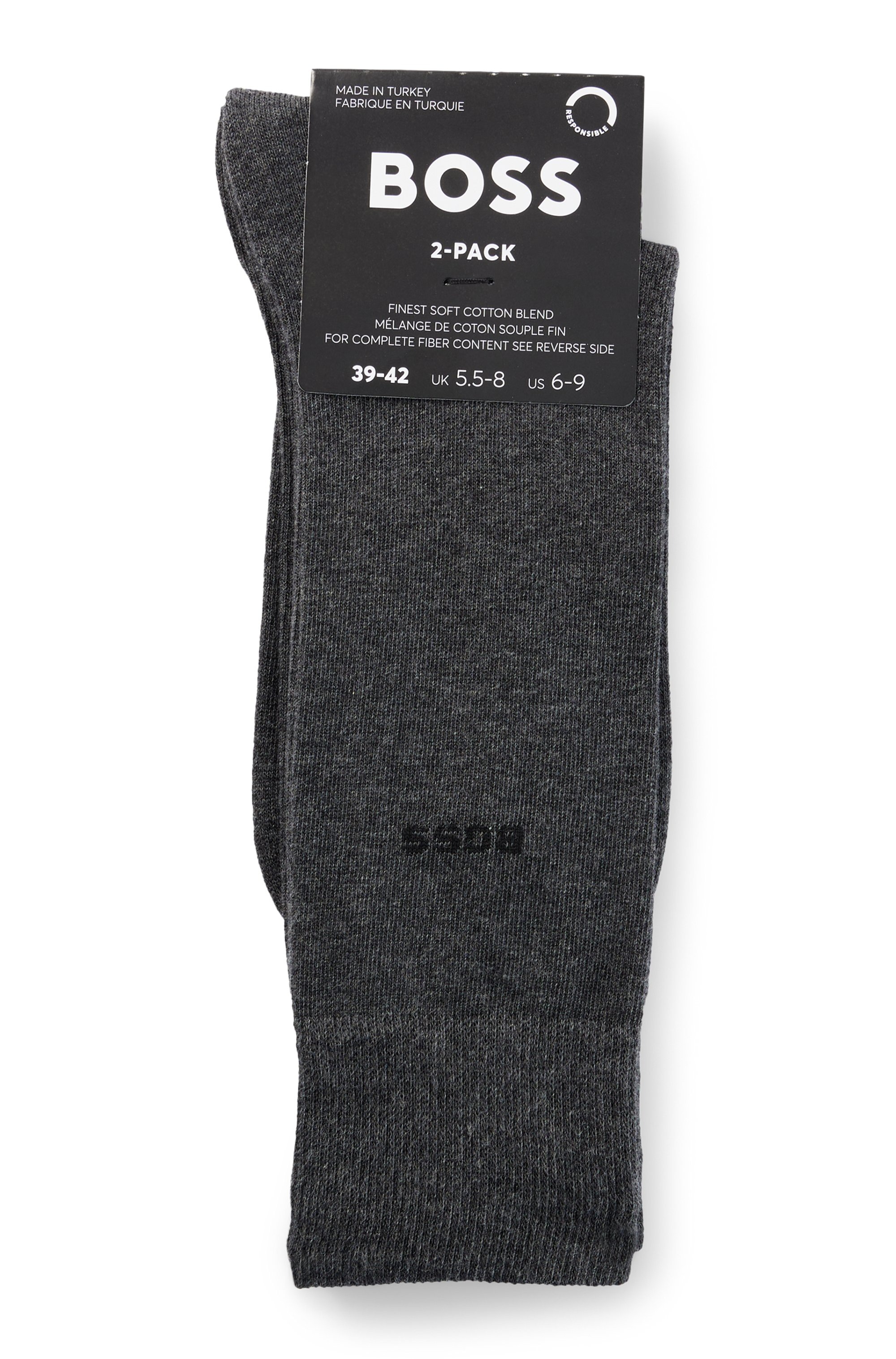 BOSS Businesssocken »2P RS Uni CC«, (Packung, 2 Paar, 2er), mit Markenlogo