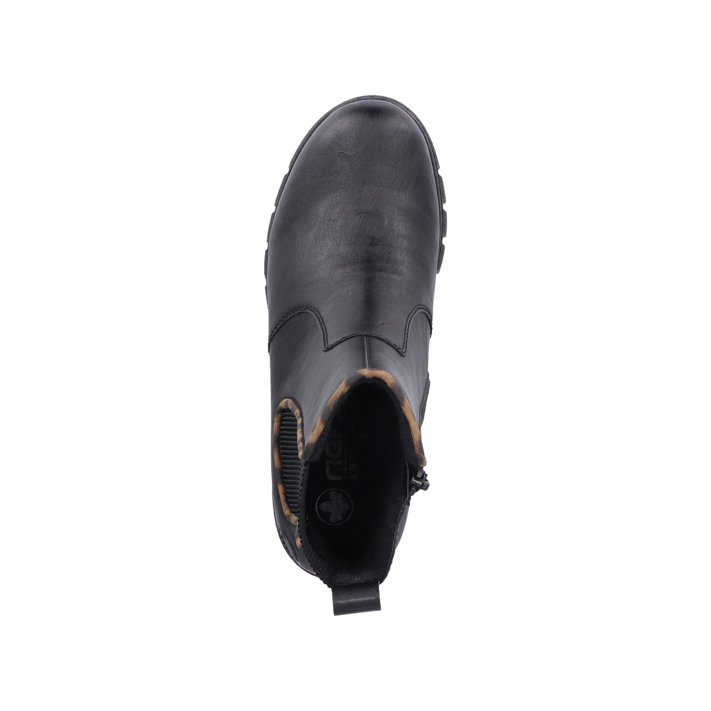 Rieker Chelseaboots  Stiefelette mit dekorativer Einfassung in Leo-Optik