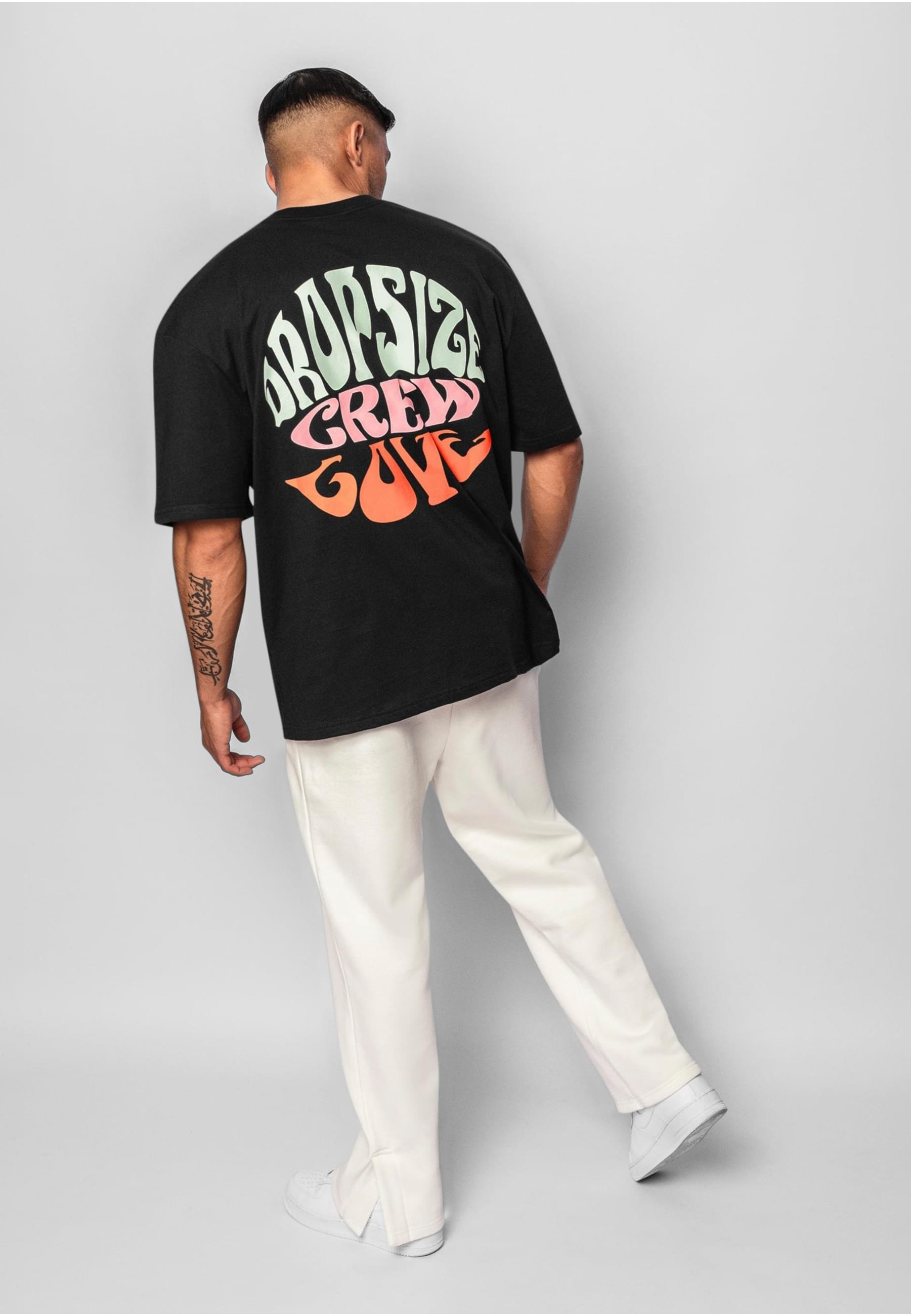 Dropsize T-Shirt »Dropsize Herren Heavy Oversize ''Crew Love'' T-Shirt«, (1 tlg.)