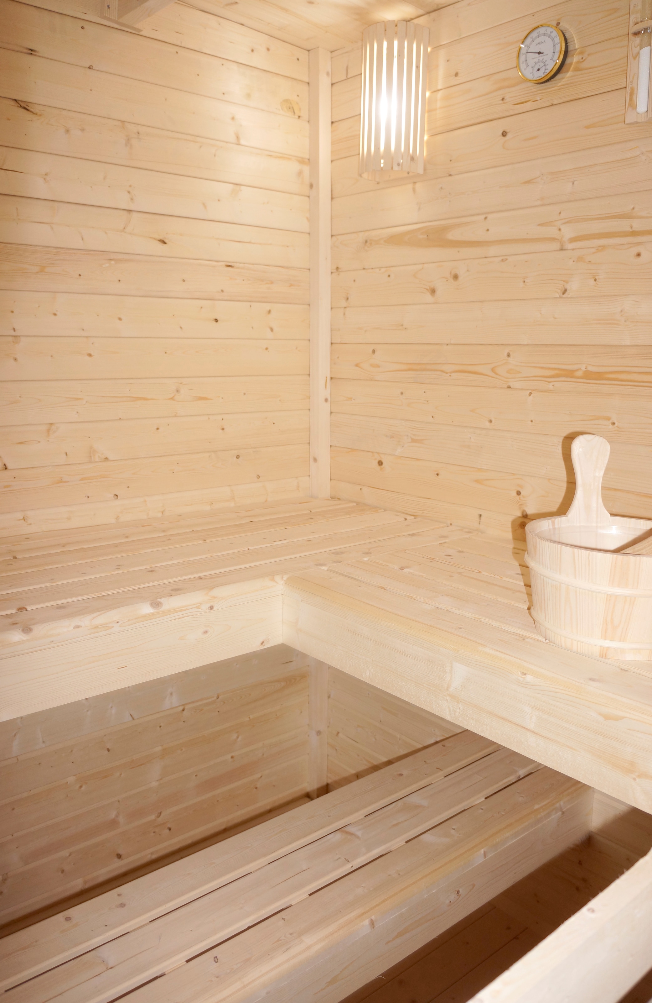 Sanotechnik Sauna »»RAUMA« Außensauna«, geeignet für 5 Personen, Fichetnholz