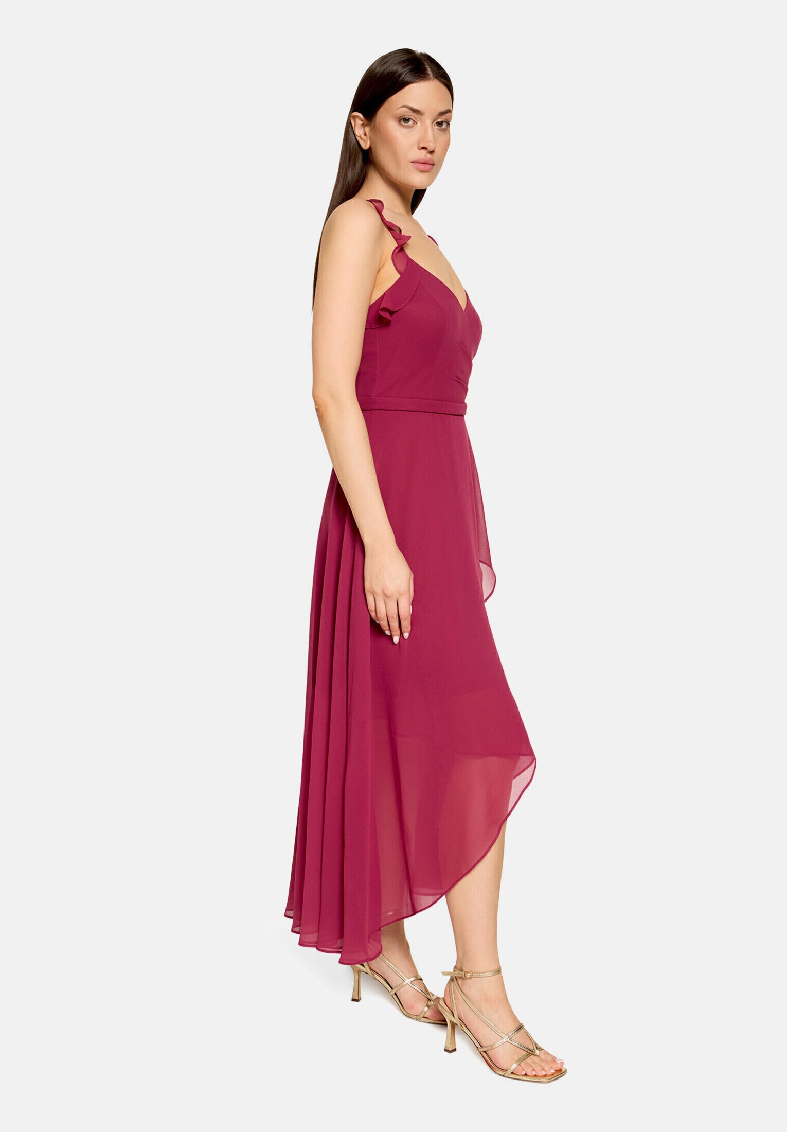 Vera Mont Abendkleid "Damen mit Volant" Ohne Tasche Wickel-Design