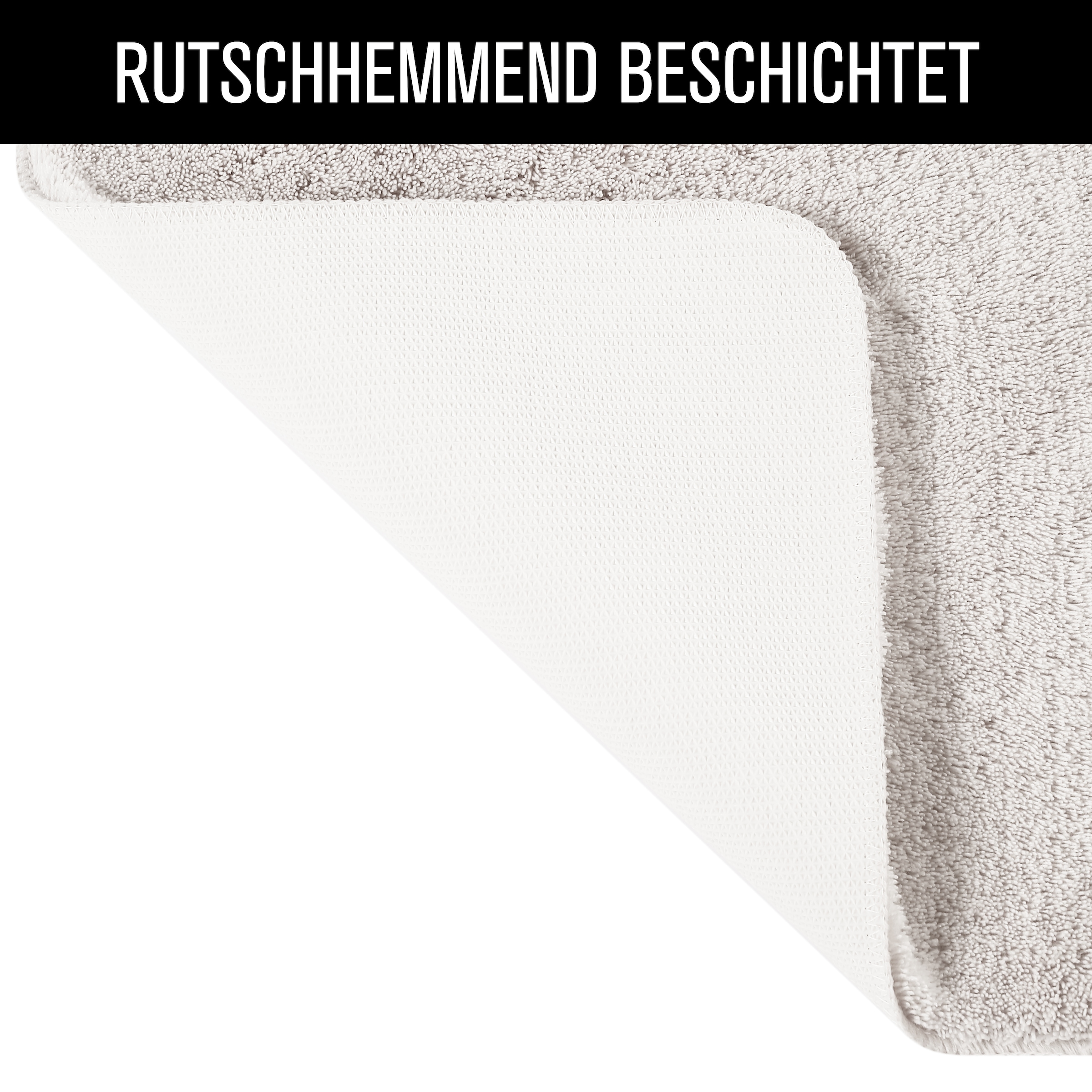 Bruno Banani Badematte »Lana, Badvorleger, Badezimmer Teppich«, rutschhemmend beschichtet, fußbodenheizungsgeeignet-schnell trocknend-strapazierfähig, Badteppich, Badematten, unifarben, auch als 3 teiliges Set & rund