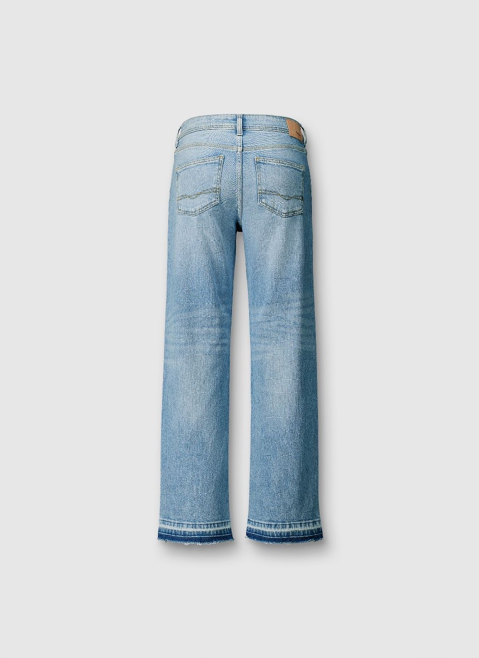 Pepe Jeans 5-Pocket-Jeans »STRAIGHT JEANS MW ARROW« mit leicht ausgefranstem Beinabschluss, Mid Waist