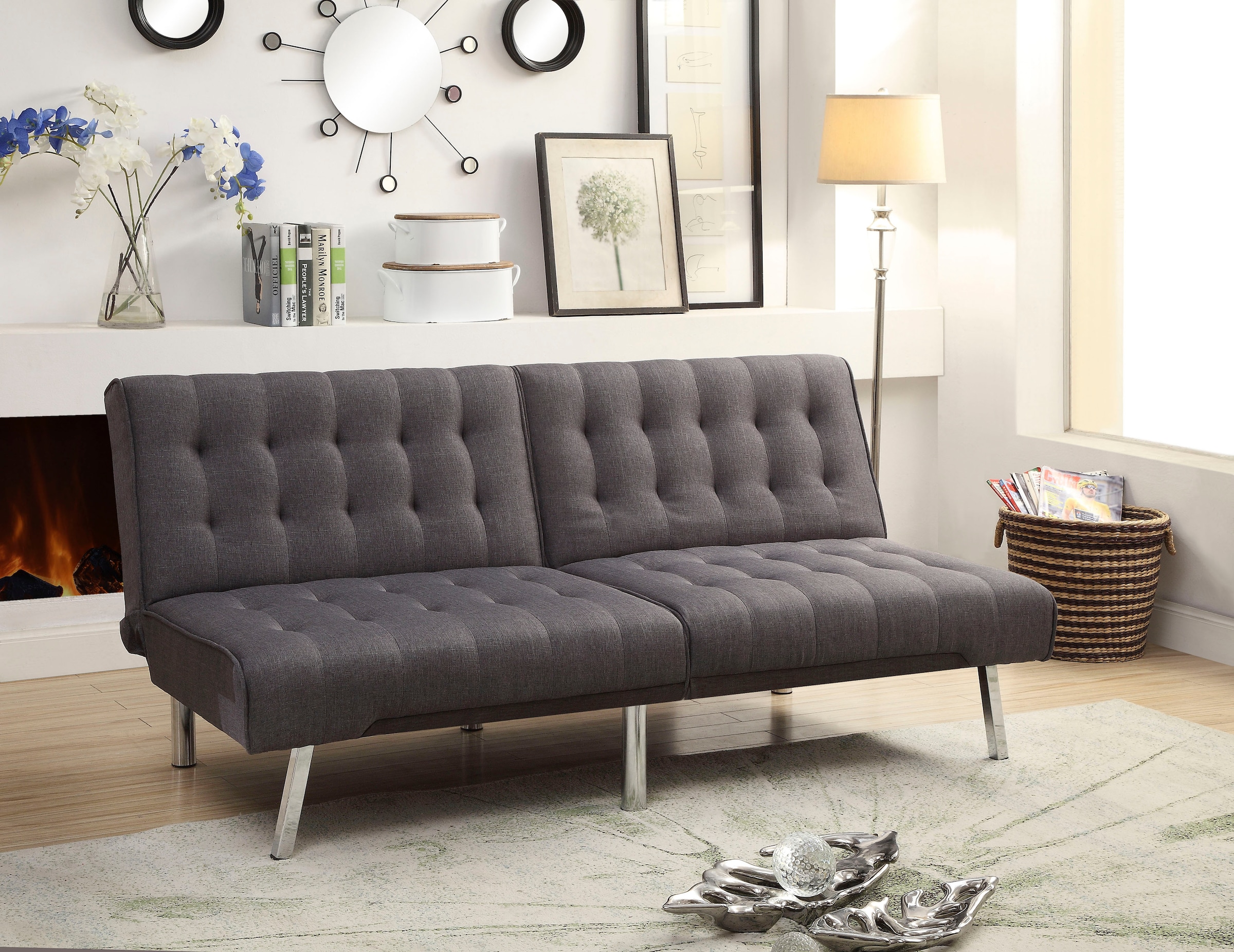 ATLANTIC home collection Sofa, BAUR | verstellbarer mit Rückenlehne, Wellenunterfederung mit kaufen