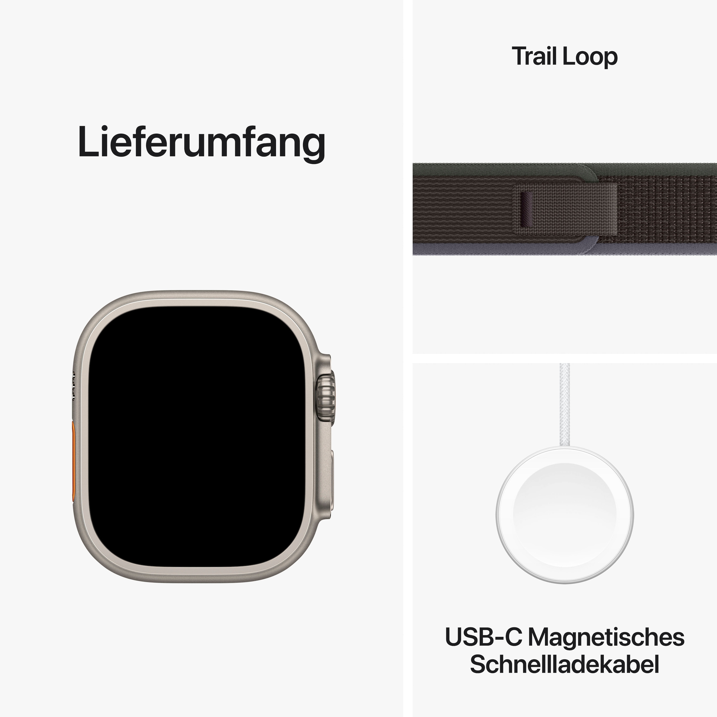 Apple Smartwatch »Watch Ultra 2 GPS 49 mm + Cellular Titanium S/M«, (Watch OS 10 Trail Loop)