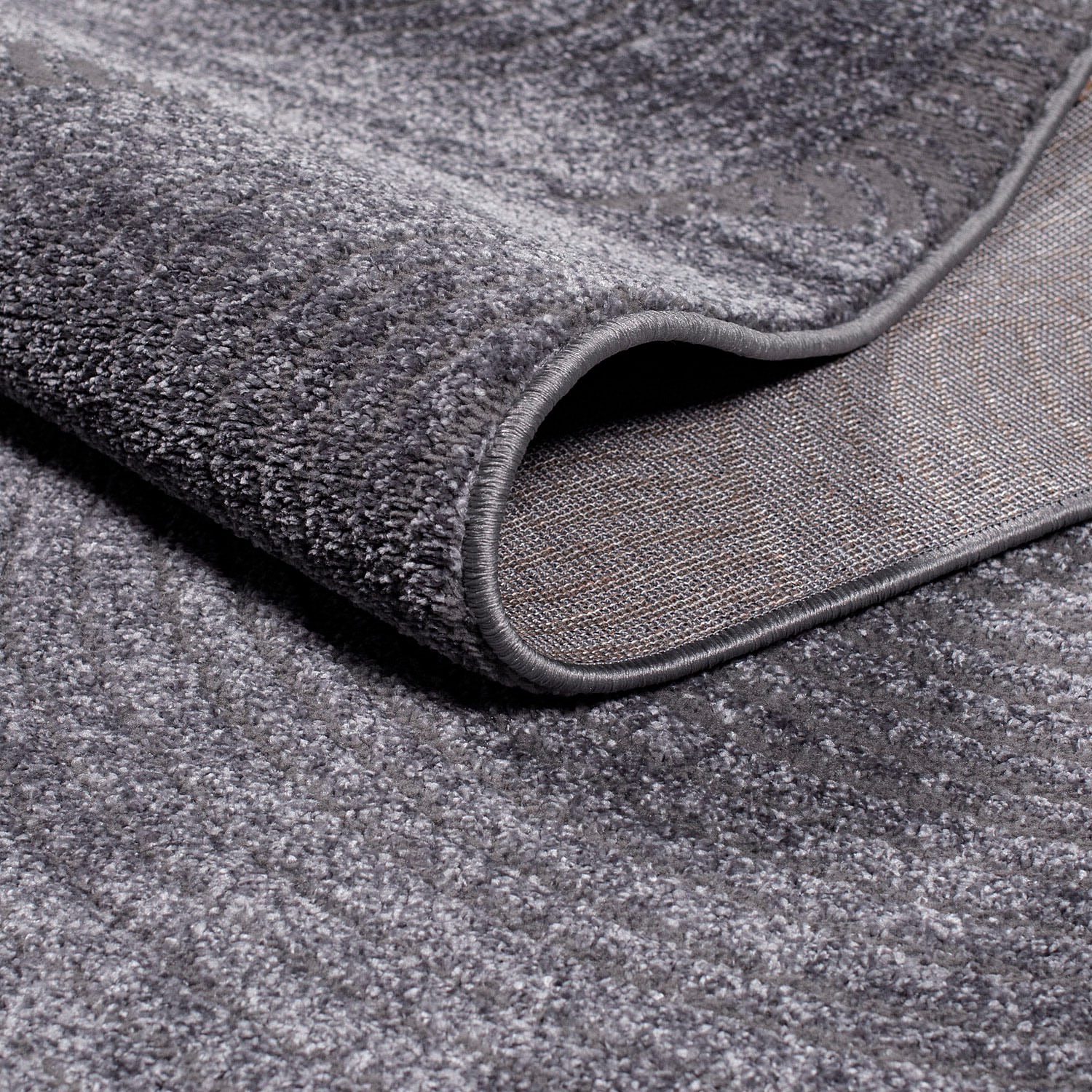 Carpet City Teppich »Friseé-Teppich FANCY 647« rechteckig 12 mm Höhe Kurzflor,3D-Optik,Kreisförmiges Muster, Wohnzimmer,Schlafzimmer