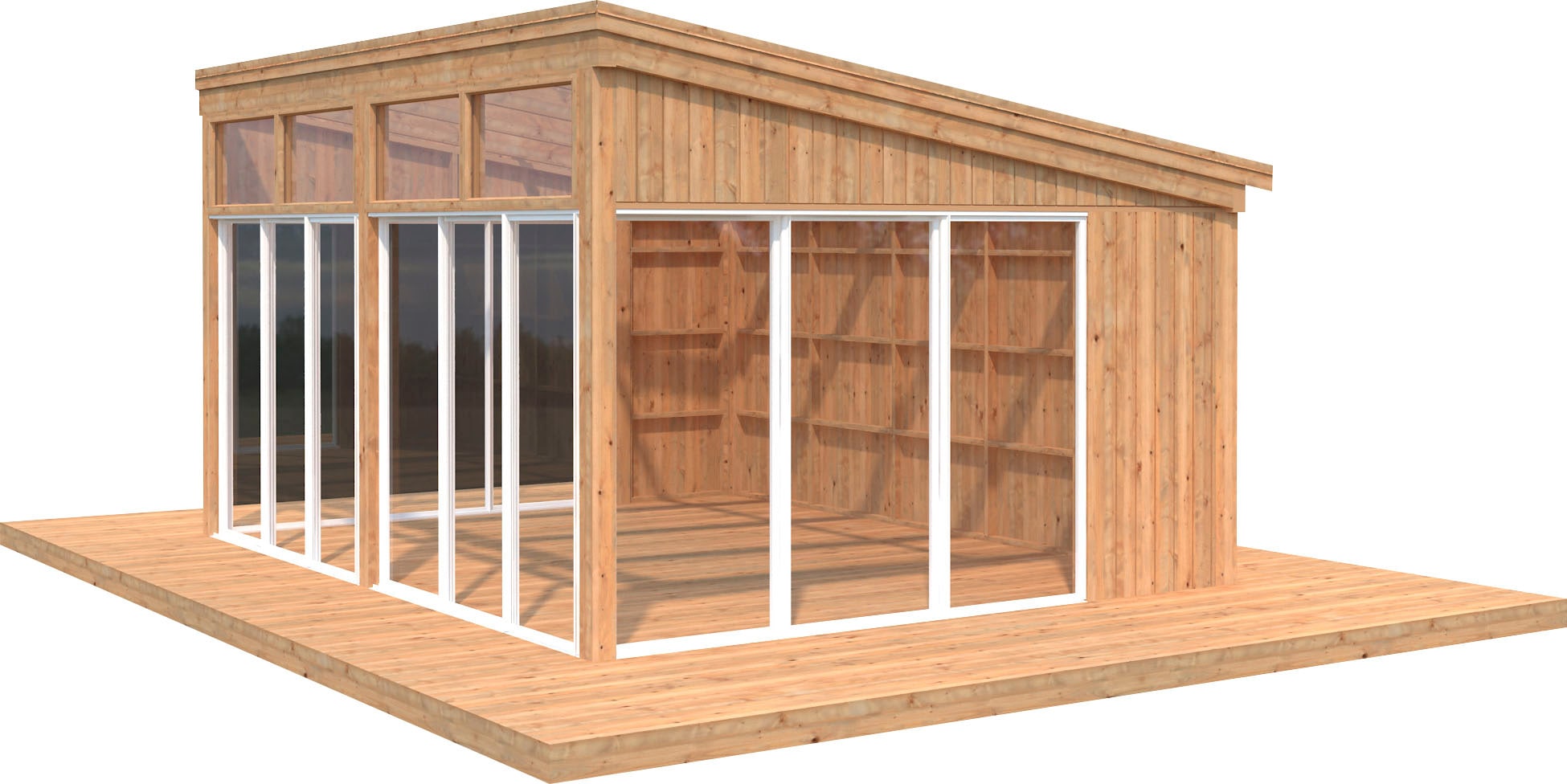 Palmako Pavillon Nova 17,8 m² Braun Tauchgrundiert 502 cm x 396 cm günstig online kaufen