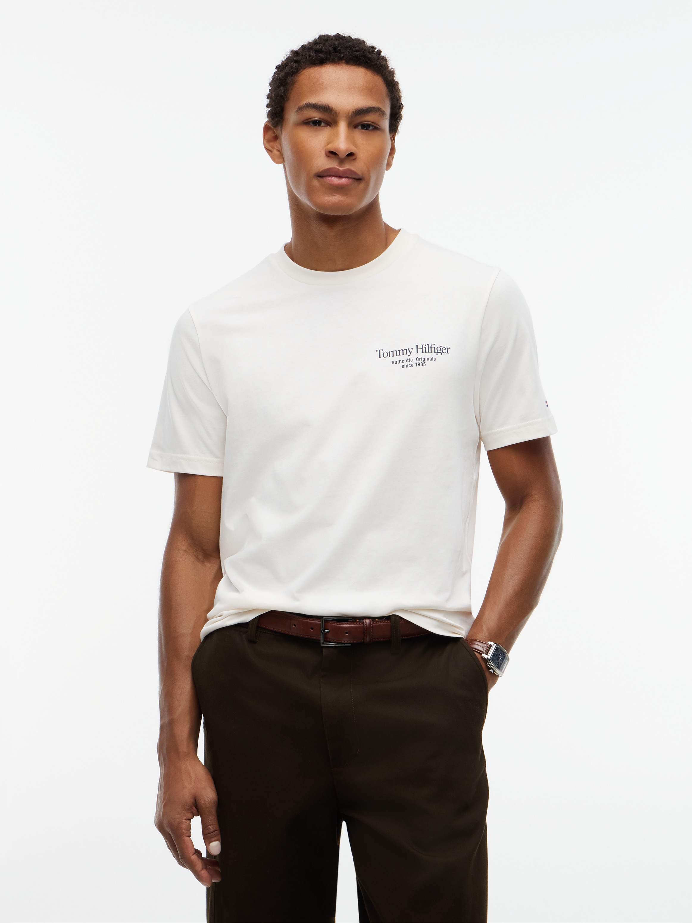 Tommy Hilfiger T-Shirt "BACK TEXT SEASONAL GRAPHIC" Jersey, normale Passform