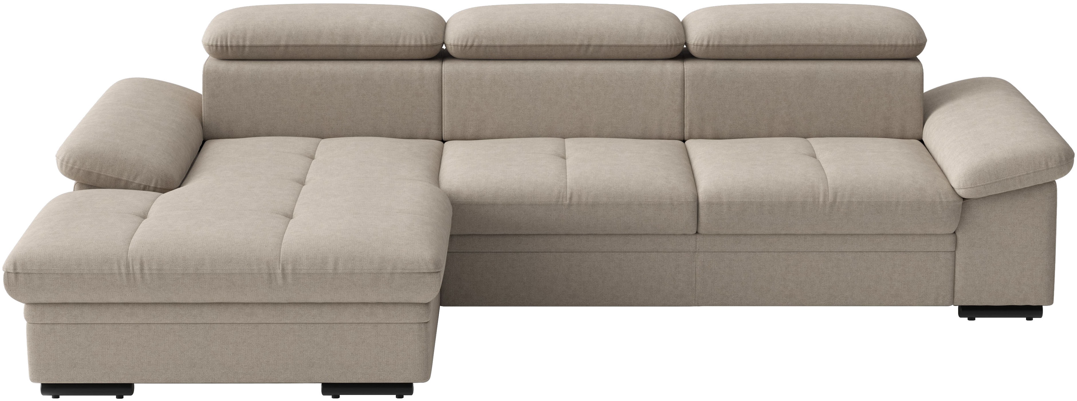 sit&more Ecksofa "Viola L-Form, B: 260 cm, Arm- & Kopfteilverstellung" optional Schlaffunktion,inkl Armteil- & Kopfteilverstellung