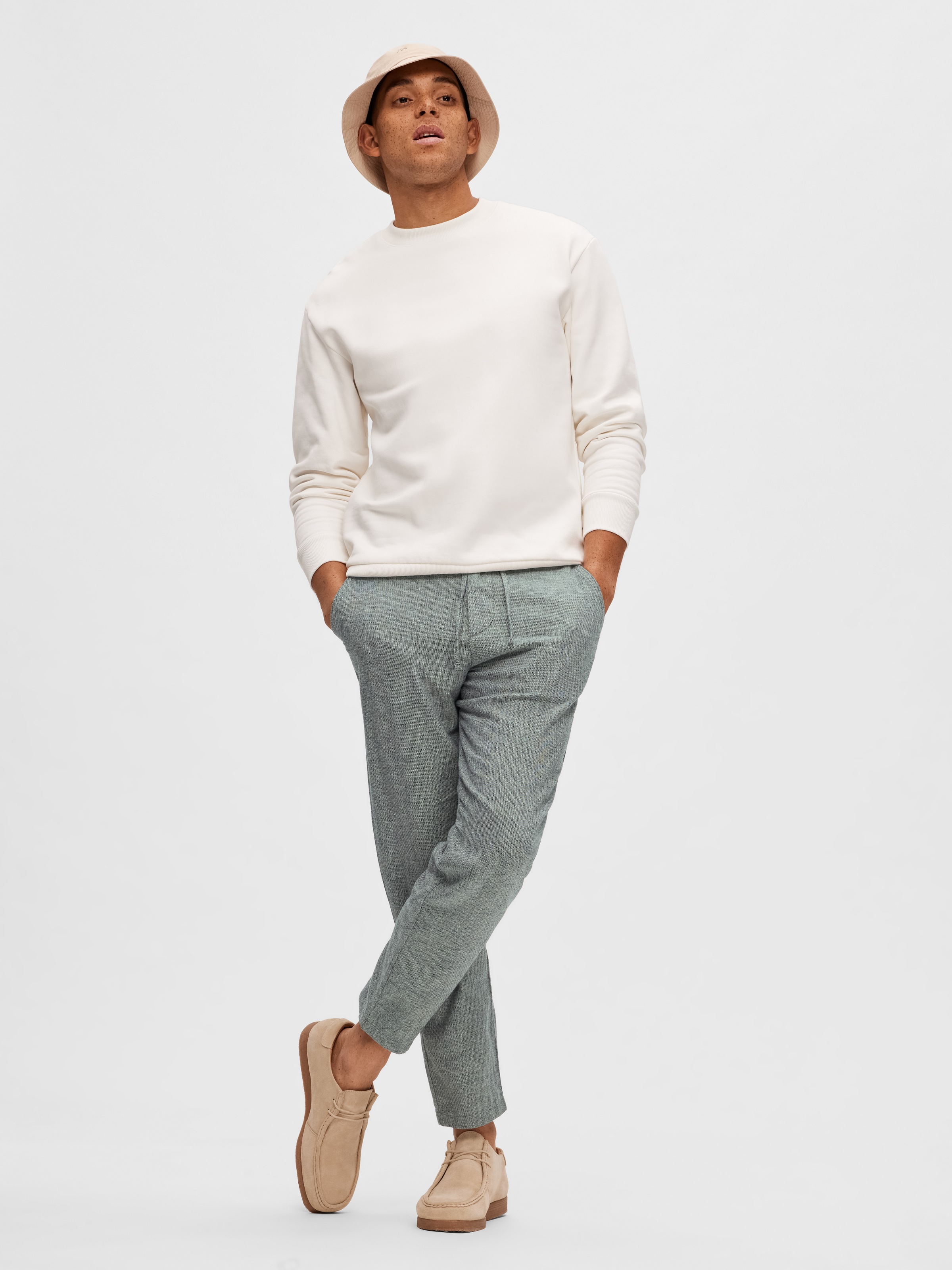 SELECTED HOMME Chinohose »SLH172-SLIMTAPE BRODY LINEN PANT NOOS«, mit Leinen