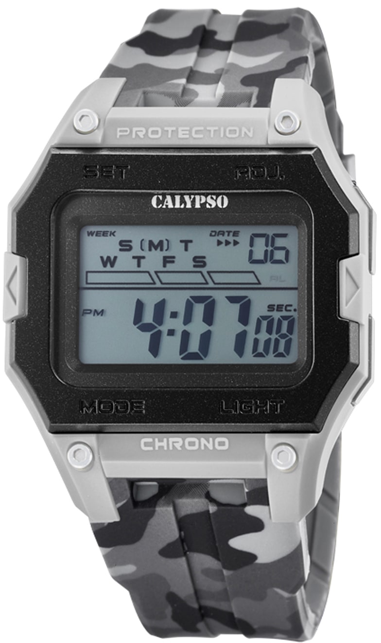 CALYPSO WATCHES Chronograph »X-Trem, K5810/1«, Armbanduhr, Quarzuhr, Herrenuhr, Datum, Digitalanzeige, Stoppfunktion