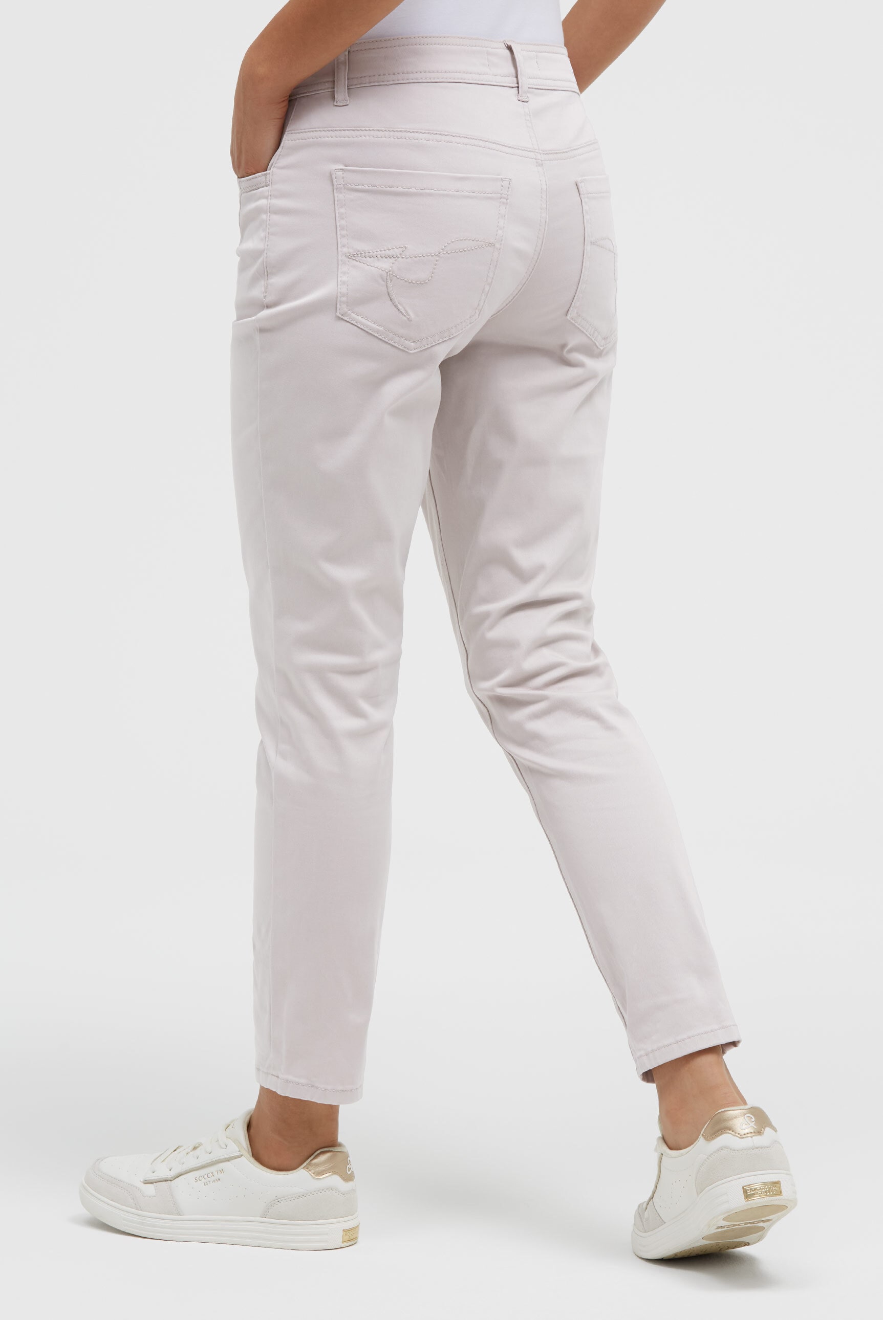 SOCCX Comfort-fit-Jeans mit verkürztem Bein