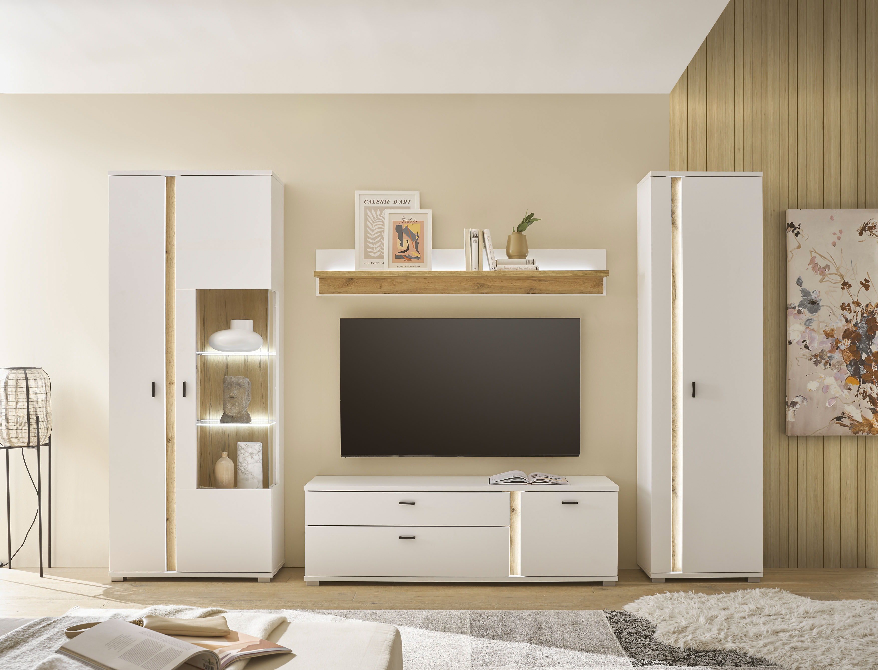 INOSIGN Wohnwand "LONG ISLAND" Set, 4 Stk. tlg. in moderner Trendfarbe,inkl günstig online kaufen