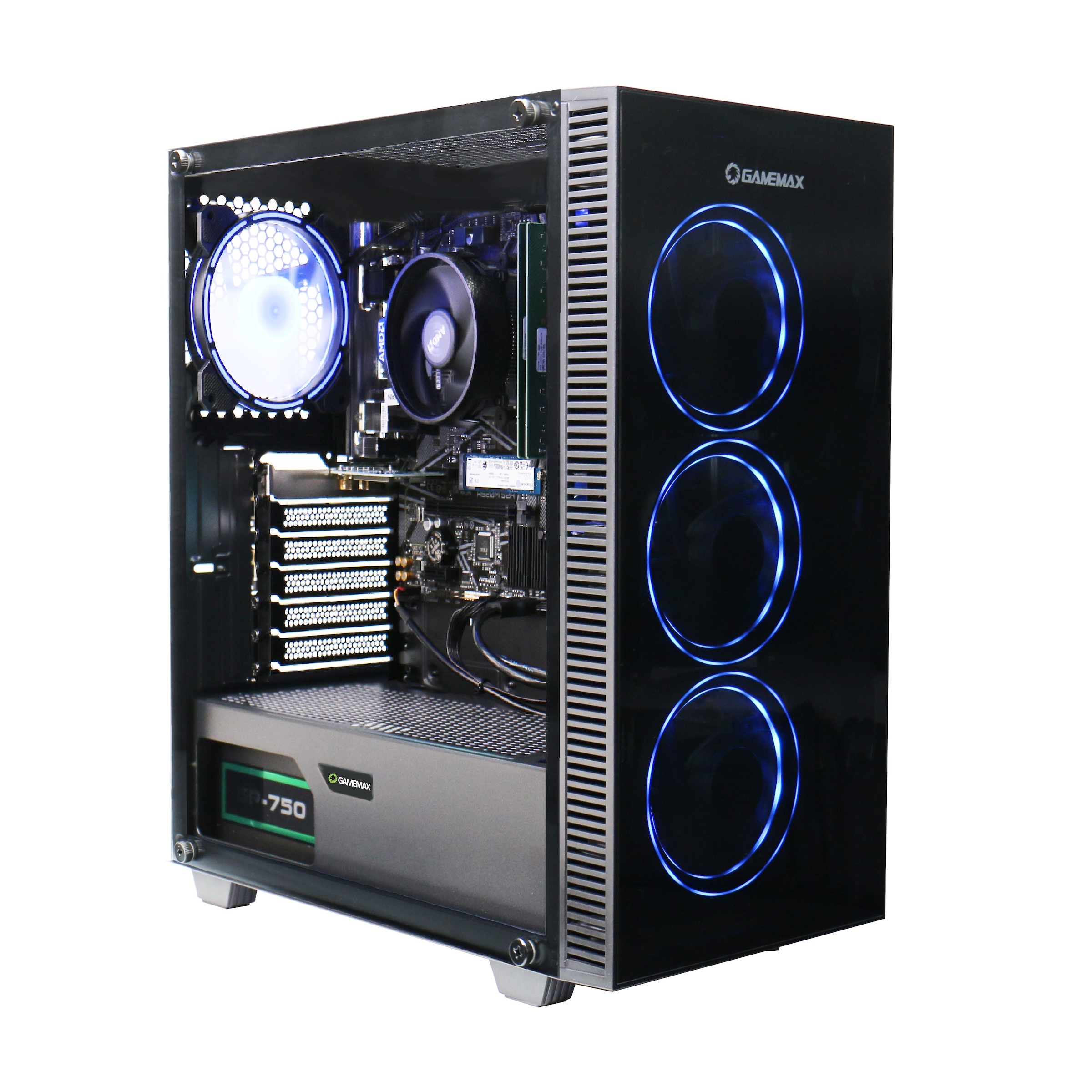 GAMEMAX PC-Komplettsystem »MegaDeal Gaming-PC-Set Draco XD«, Windows 11 + MSI G32C4 E2 Monitor Curved 80cm (32") + Maus & Tastatur