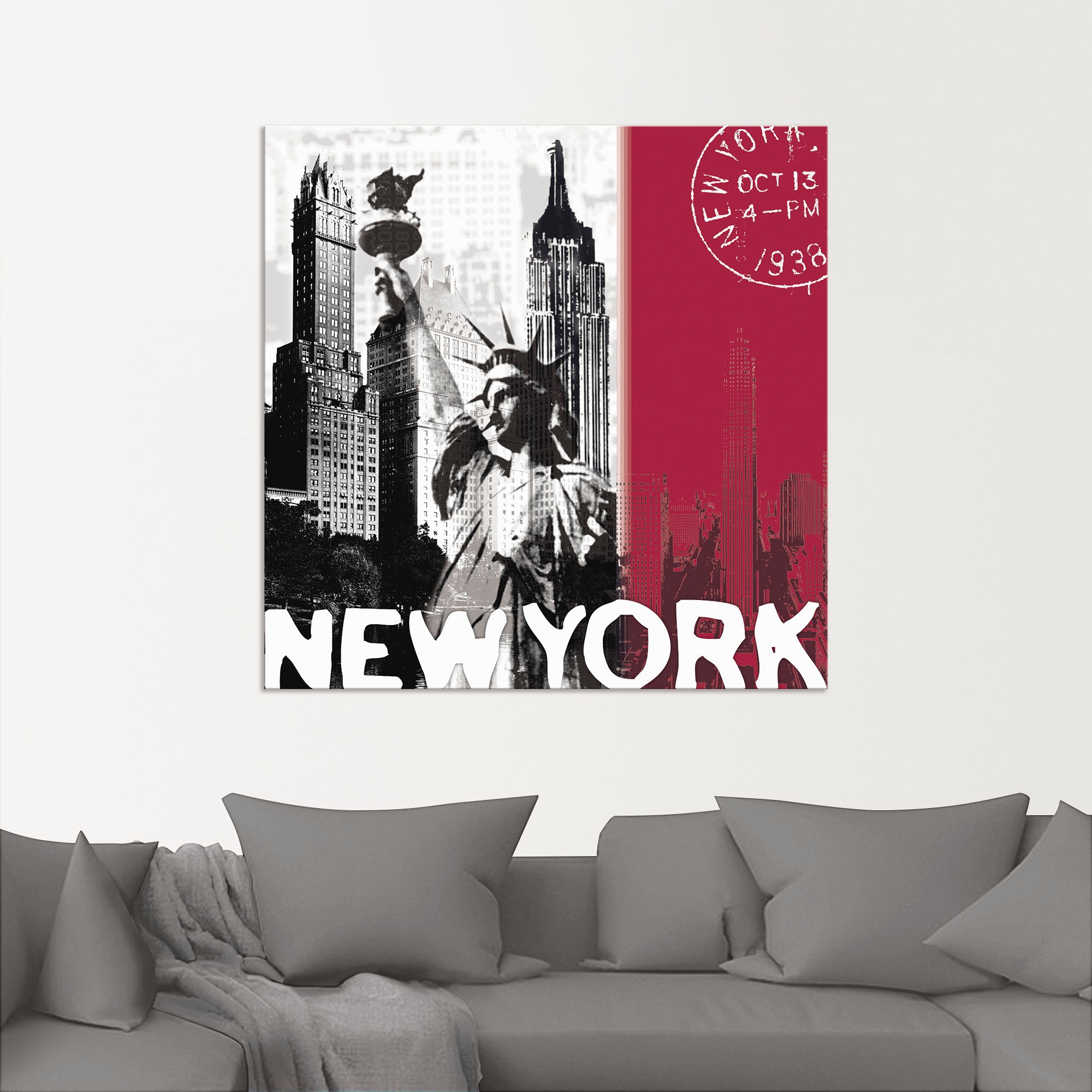 Artland Wandbild »New York«, Gebäude, (1 St.), als Alubild, Outdoorbild, Leinwandbild in verschied. Größen