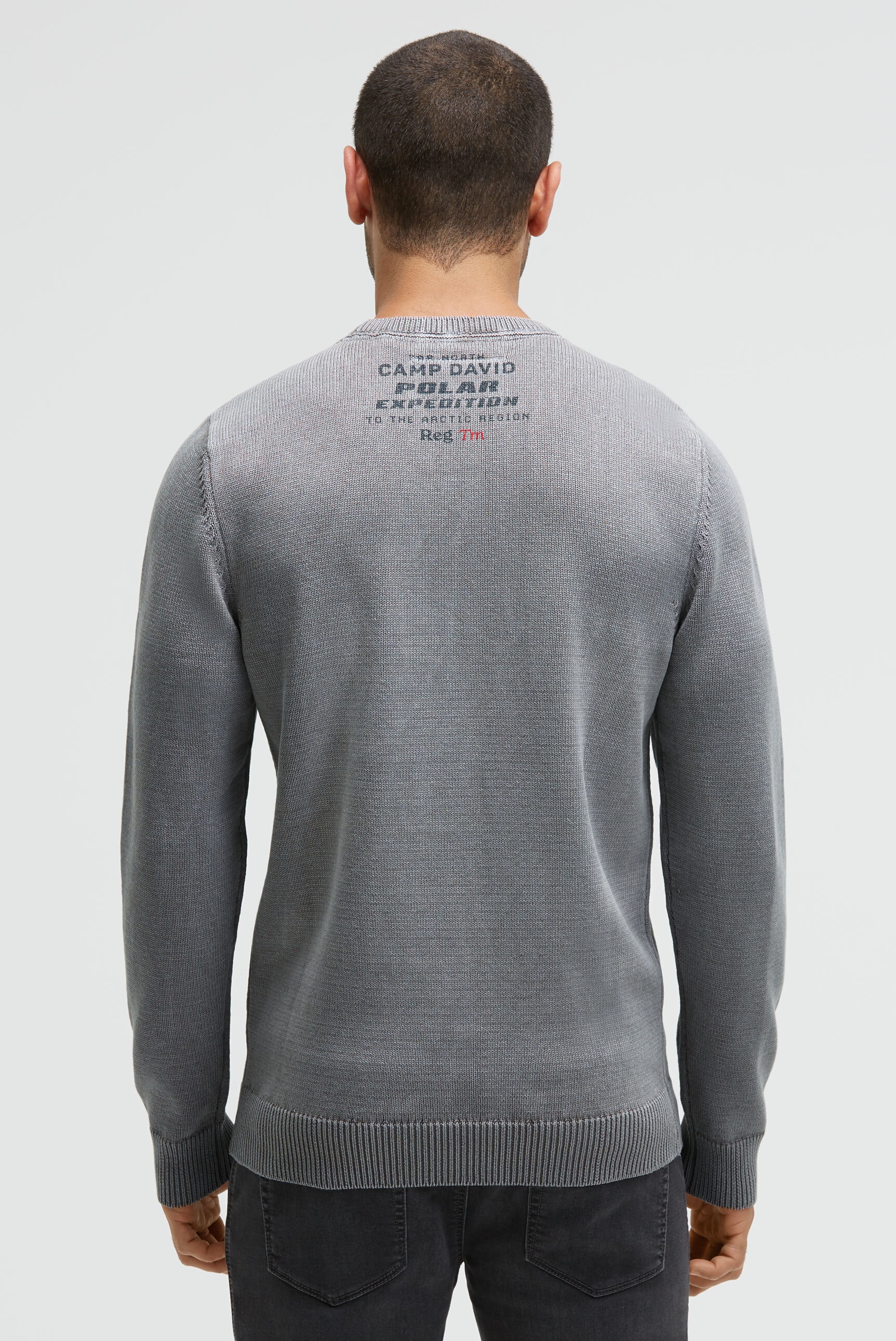 CAMP DAVID Rundhalspullover aus Baumwolle