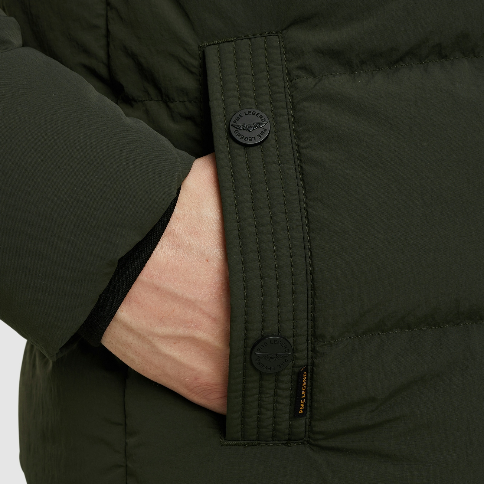 PME LEGEND Steppjacke »Short jacket BREWSTER Crunchy«, mit Kapuze, mit abnehmbarer Kapuze