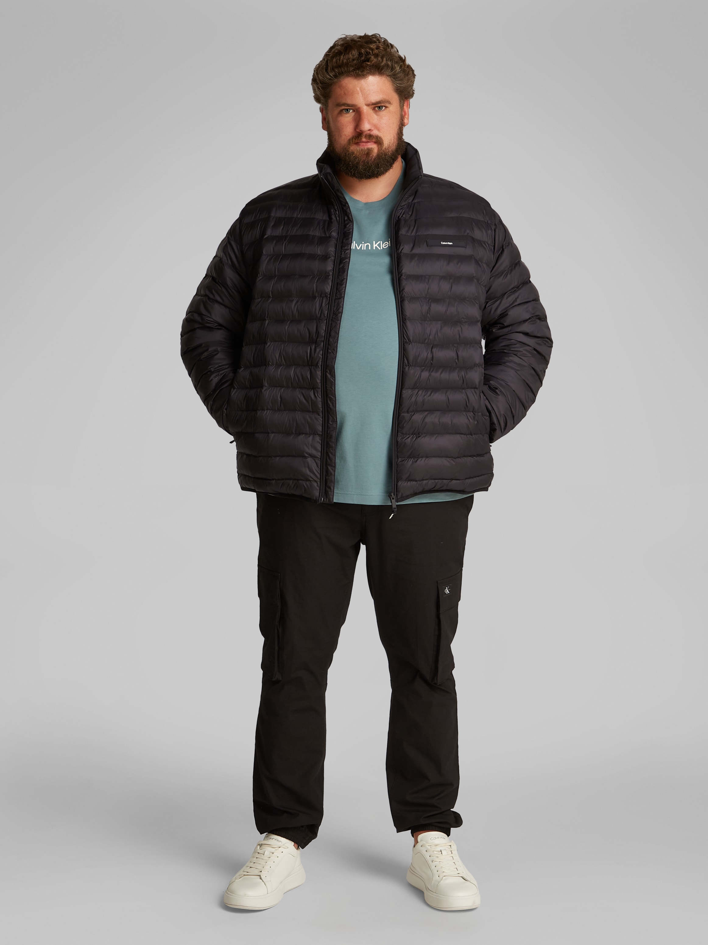 Calvin Klein Big&Tall Steppjacke »BT_LW QUILT JACKET«, in Großen Größen mit Logopatch