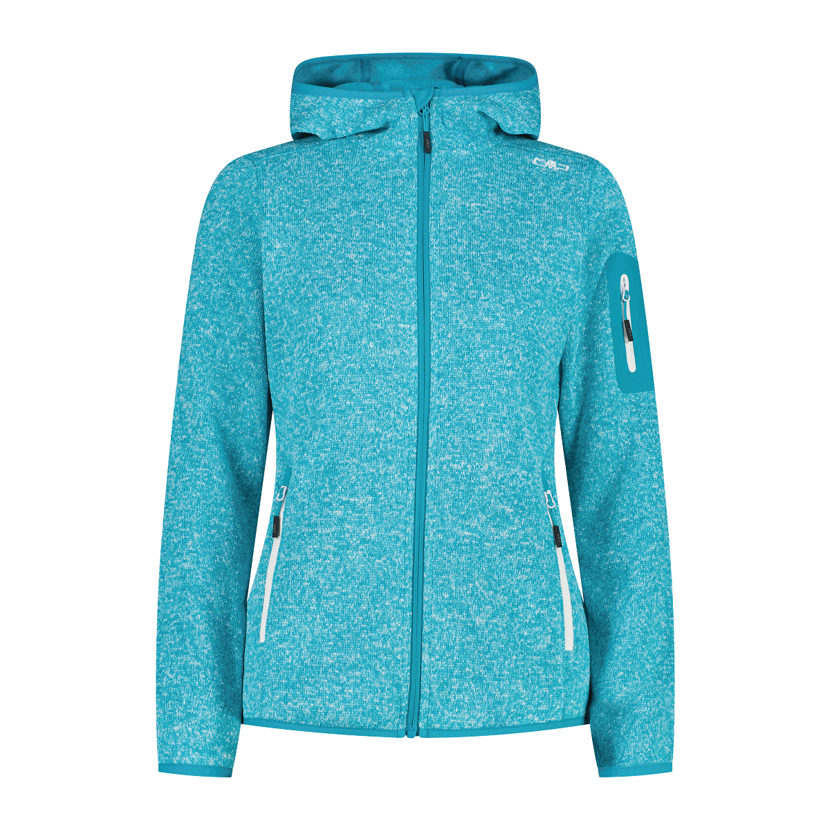 CMP Strickfleecejacke »KNITTED MELANGE HOODY WOMAN HOODY«, (1 St.), mit Kapuze, Wärmend und atmungsaktiv