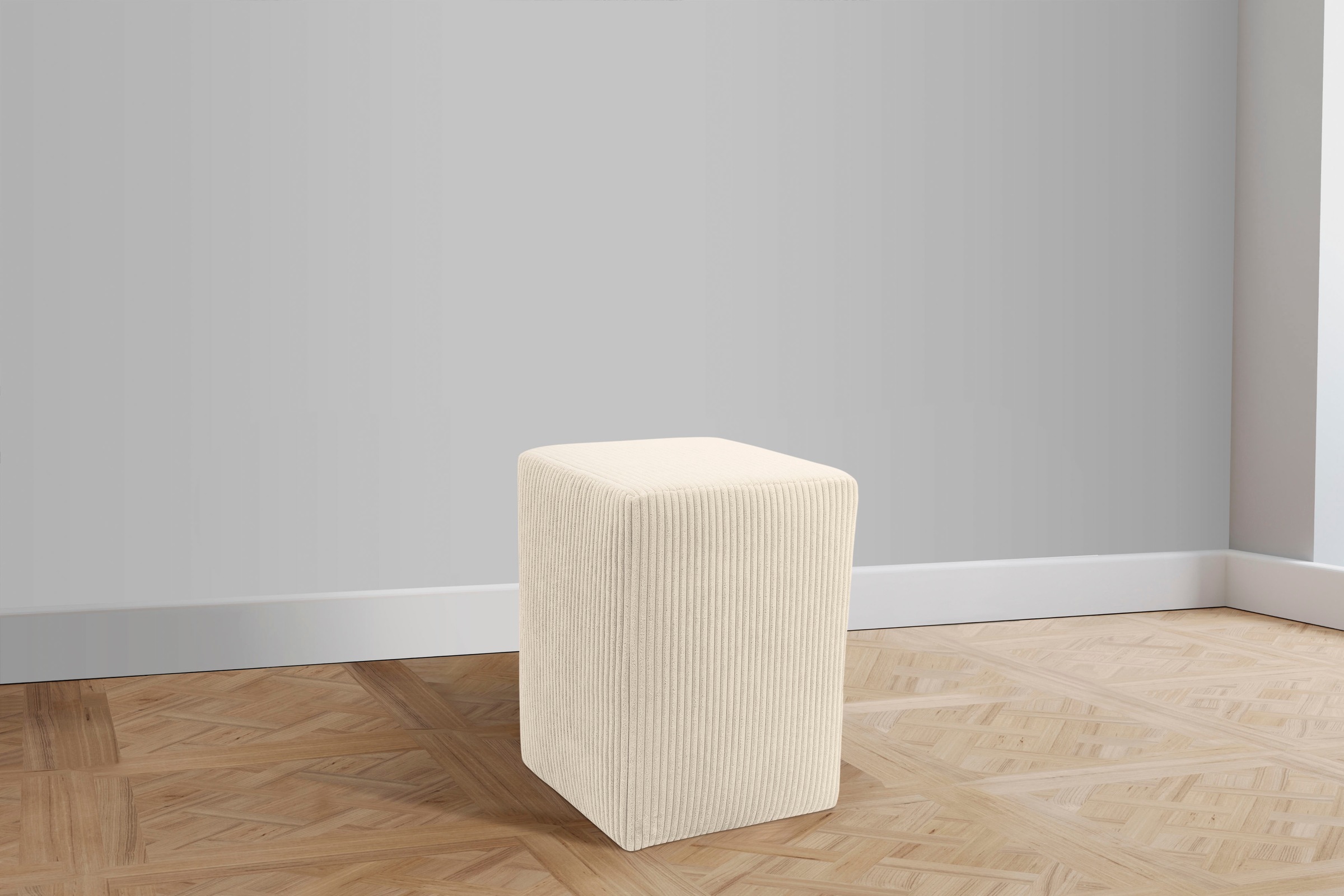 DOMO collection Polsterhocker "700012 B/T/H: 38/38/47 cm" in 2 Wochen lieferbar, in vielen Farben, Cord und Feinstruktur