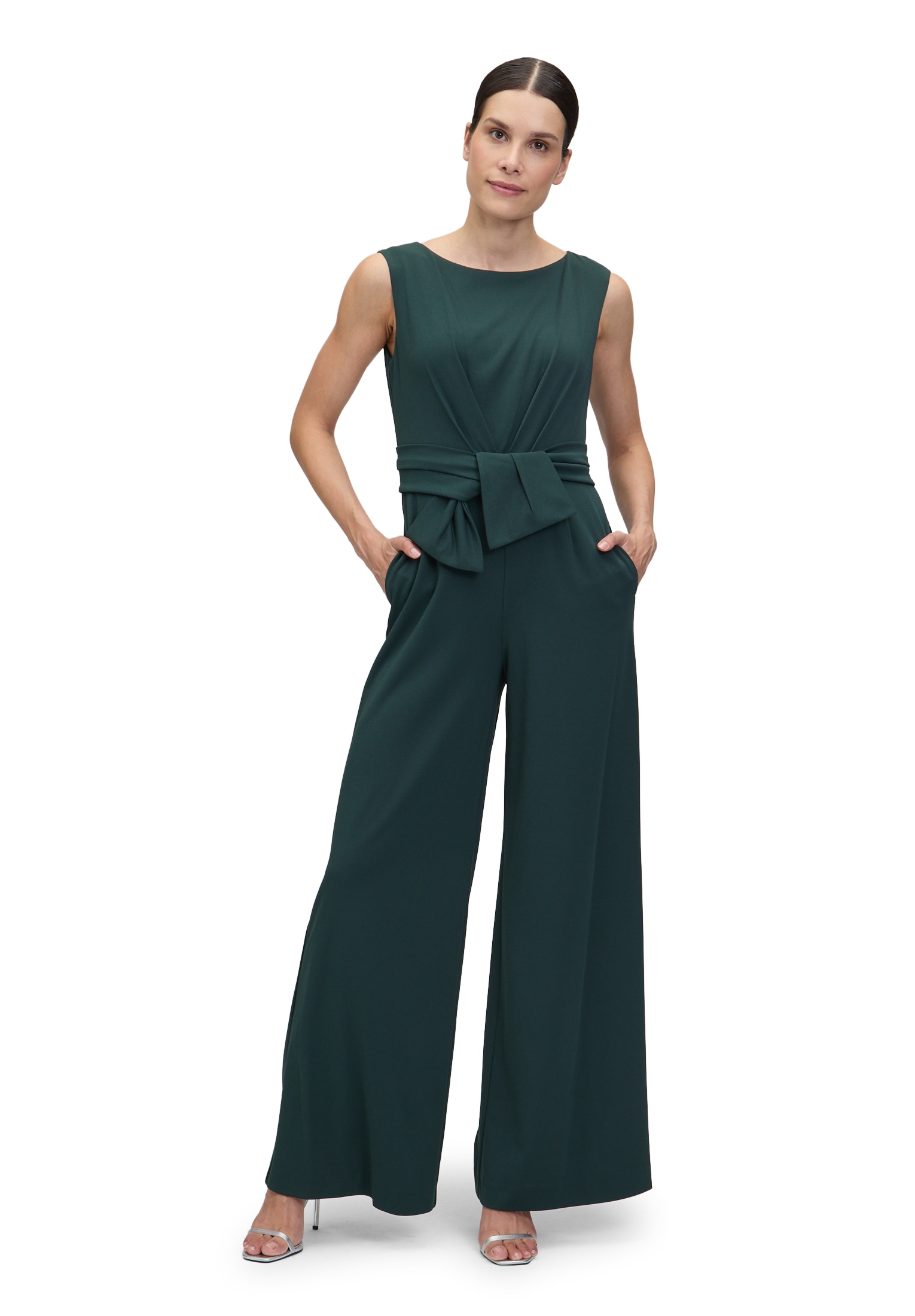 Vera Mont Overall "Damen Jumpsuit mit weitem Bein" 1 tlg. Bunddetail günstig online kaufen