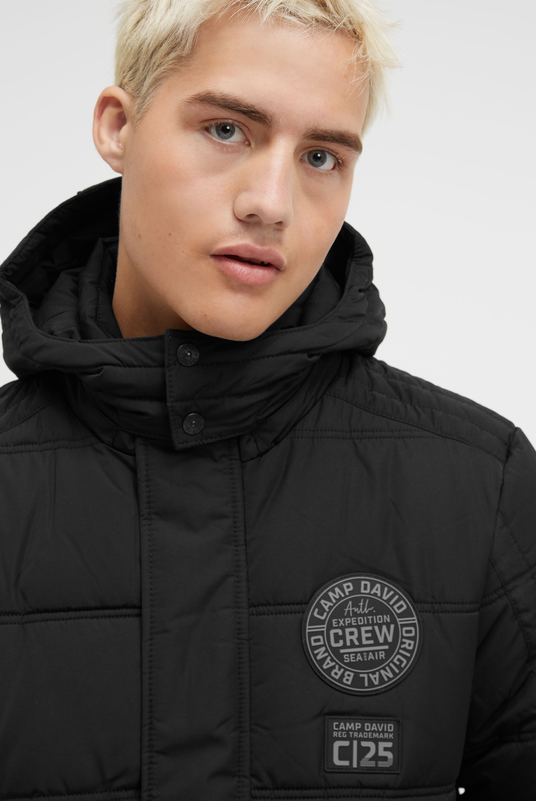 CAMP DAVID Winterjacke mit Kapuze mit Innentaschen
