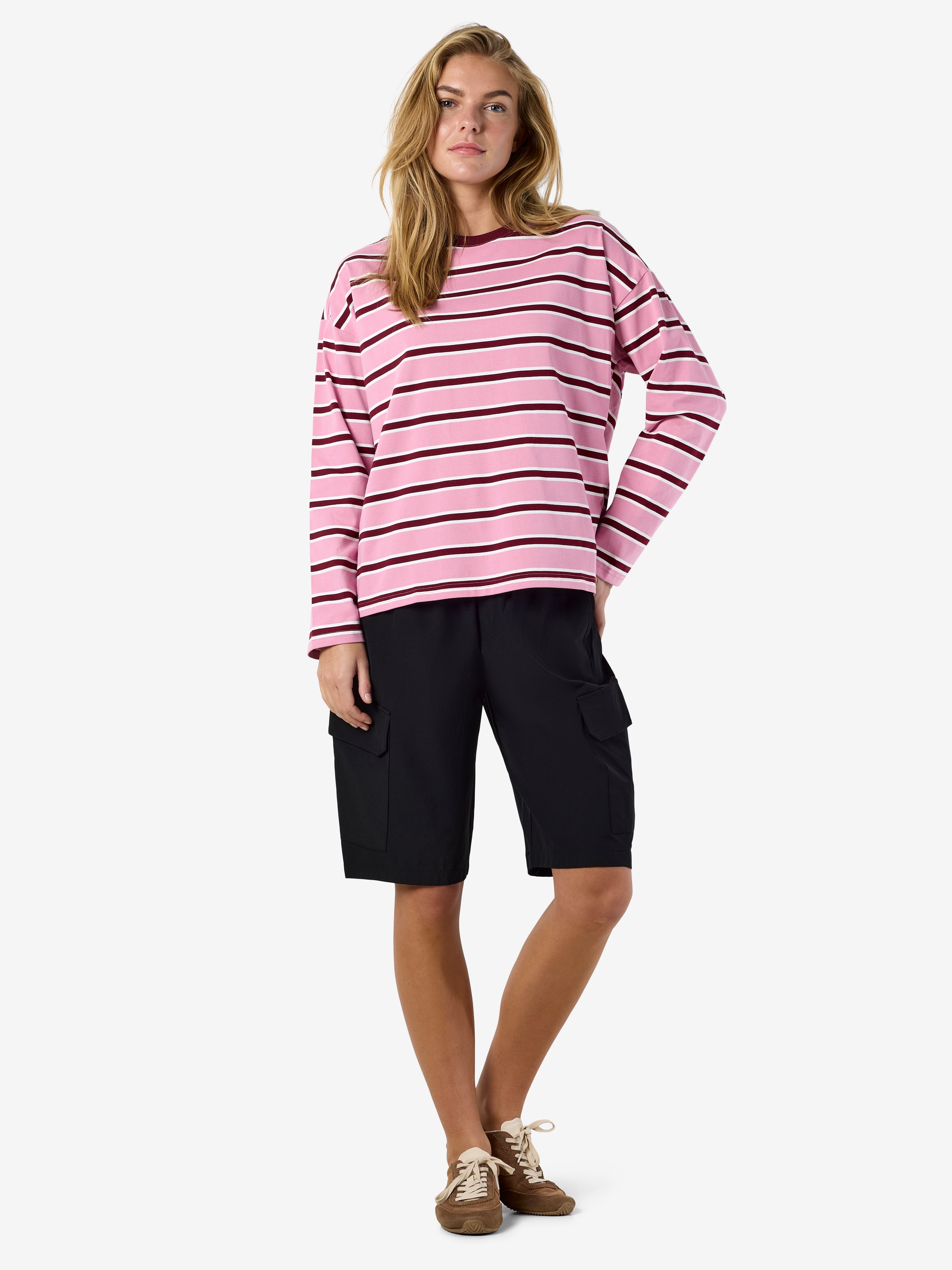 Noisy may Sweatshirt "NMEMBER L/S STRIPE SWEAT NOOS" günstig online kaufen