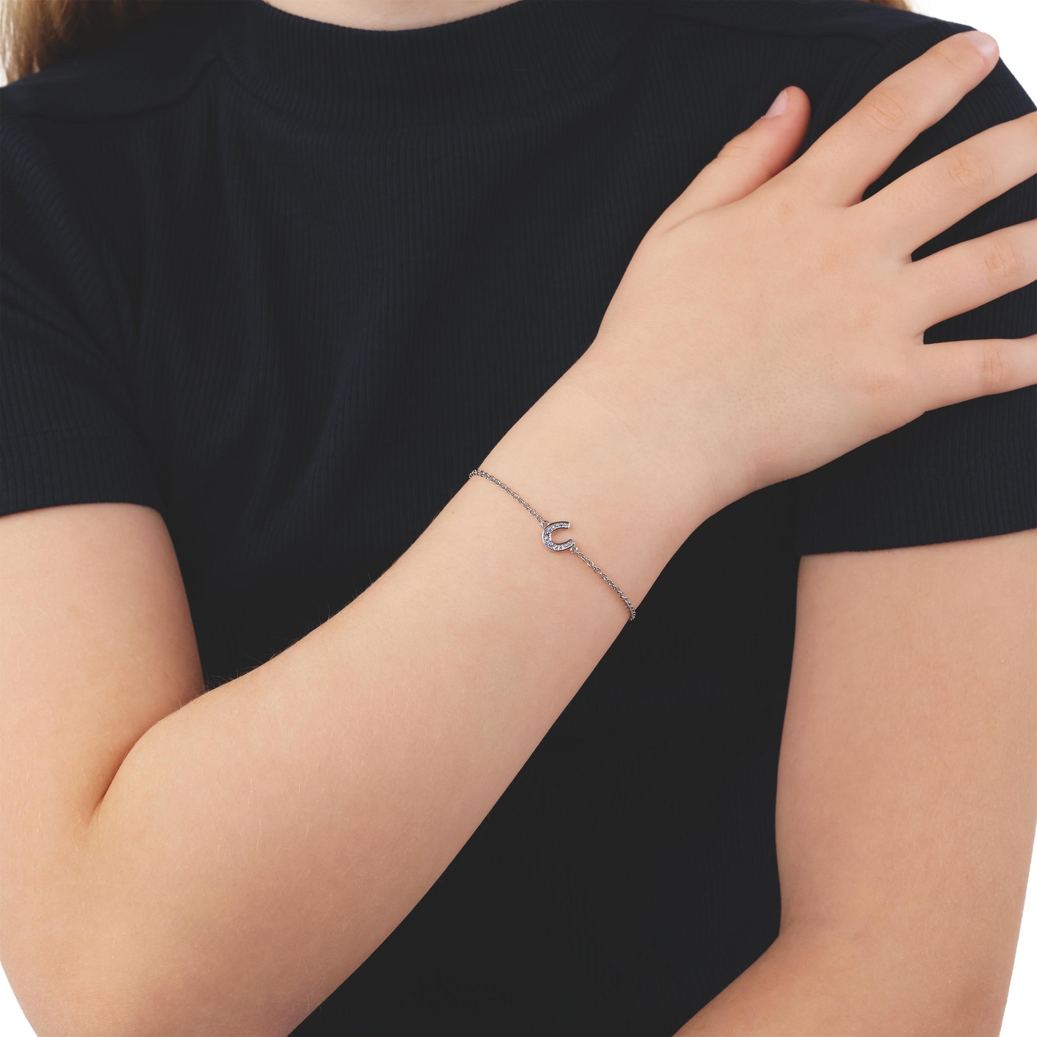 TOM TAILOR Armband »Schmuck Geschenk Silber 925 Hufeisen« mit Zirkonia (synth.)