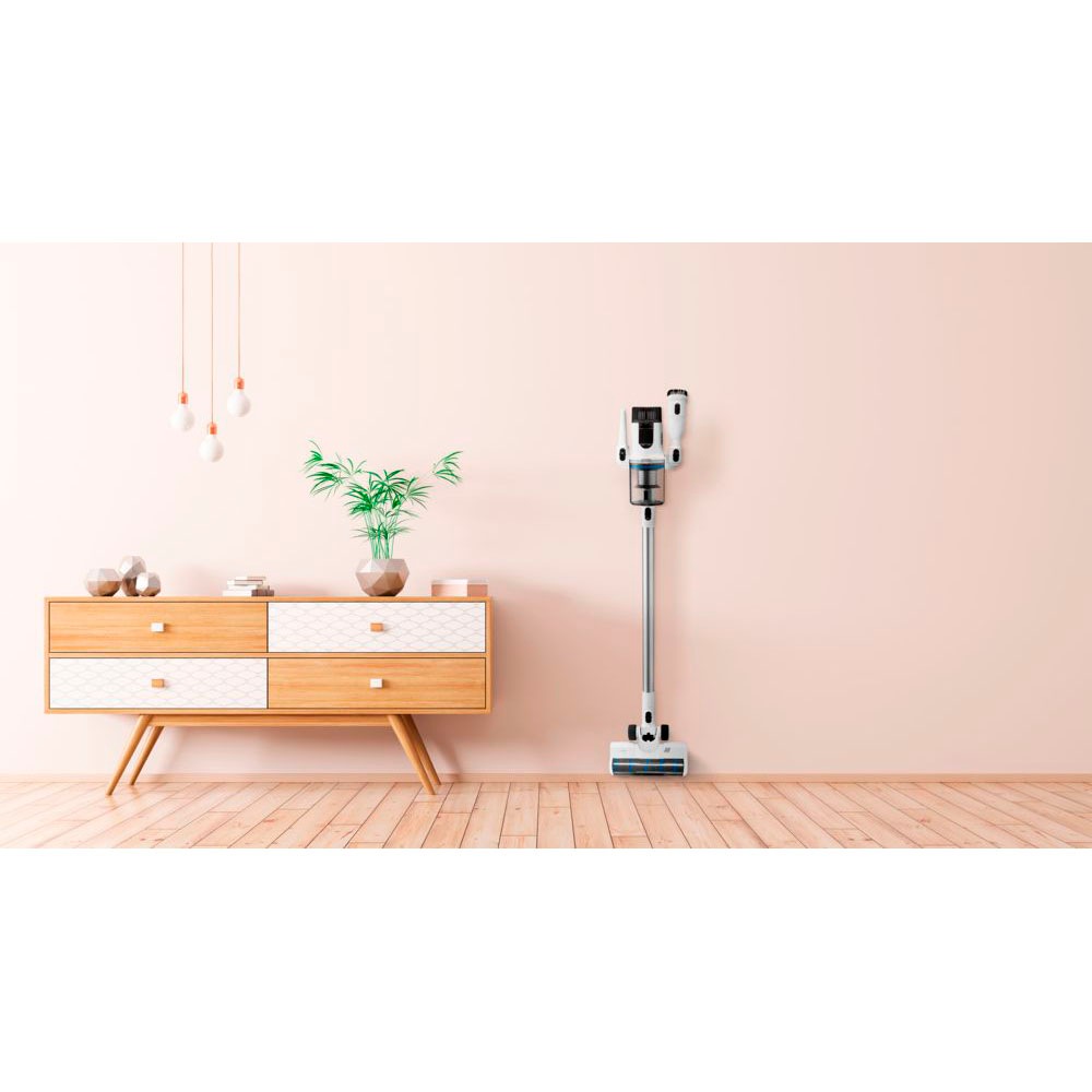 Medion® Akku-Stielstaubsauger »P400 W+ (MD 11860), elektrischer Wischaufsatz, 26 kPa Saugleistung«, LED-Touch-Display, Staubsensor, Wechselakku, integriertes Zubehör
