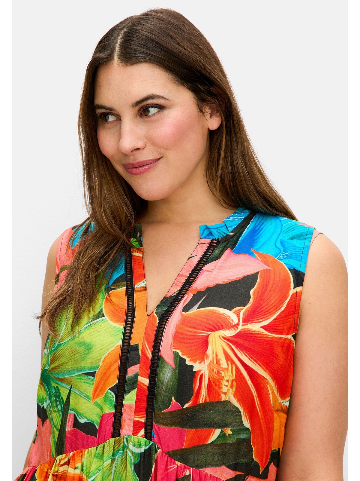 Sheego Sommerkleid "Große Größen", mit Blumenprint günstig online kaufen