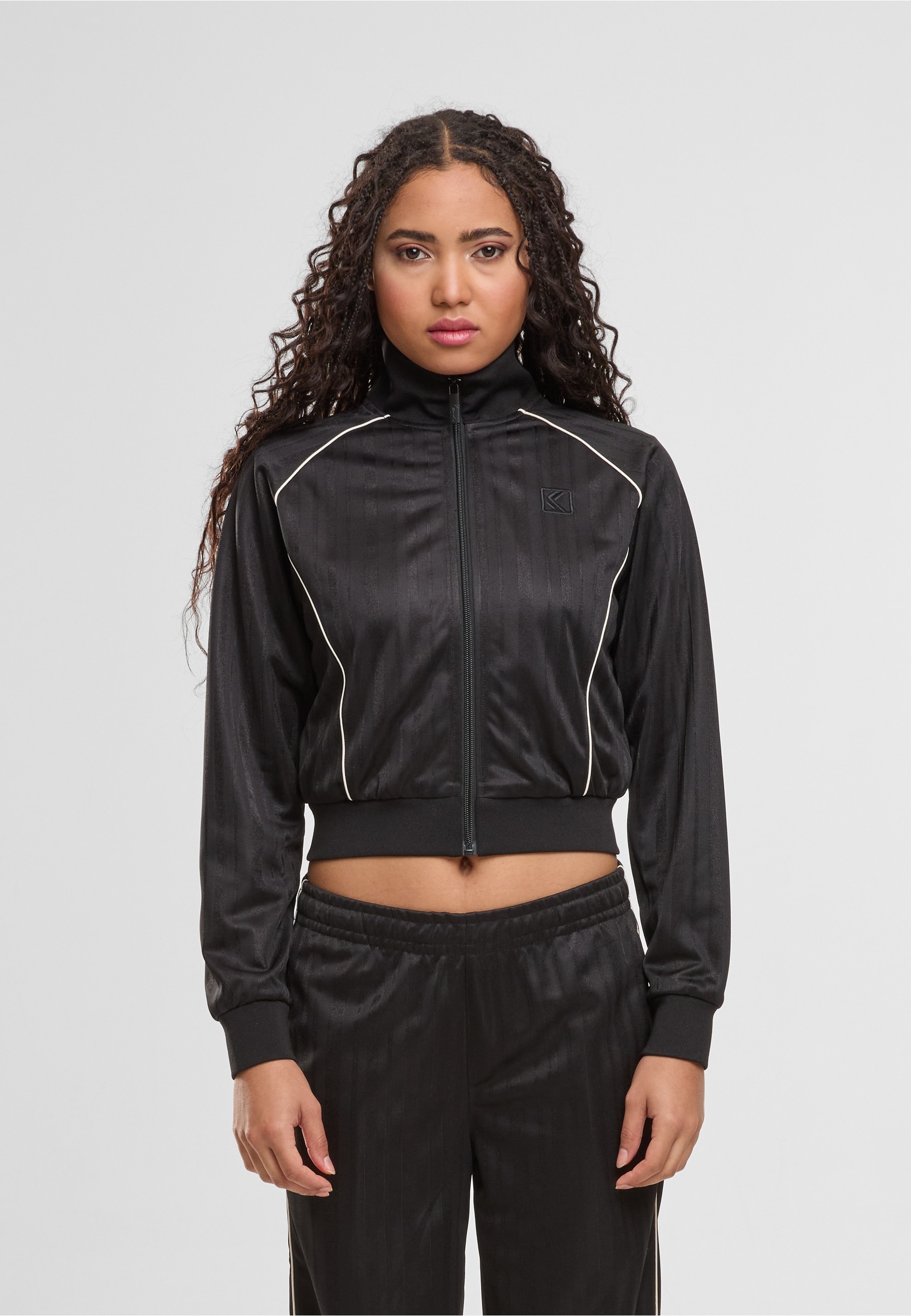 Karl Kani Outdoorjacke »Karl Kani OG Shadow Stripe Cropped Trackjacket« 1 Stk. tlg. ohne Kapuze
