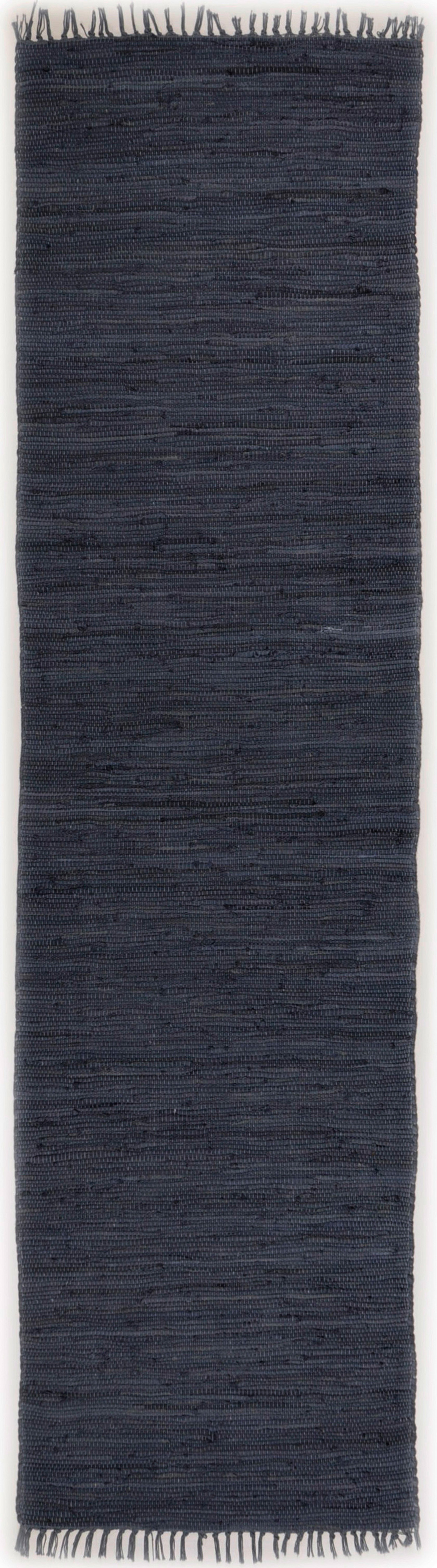 THEKO Teppich "Happy Cotton Fleckerl, handgewebt" rechteckig 5 mm Höhe Flachgewebe, reine Baumwolle, meliert, mit Fransen, auch als Läufer