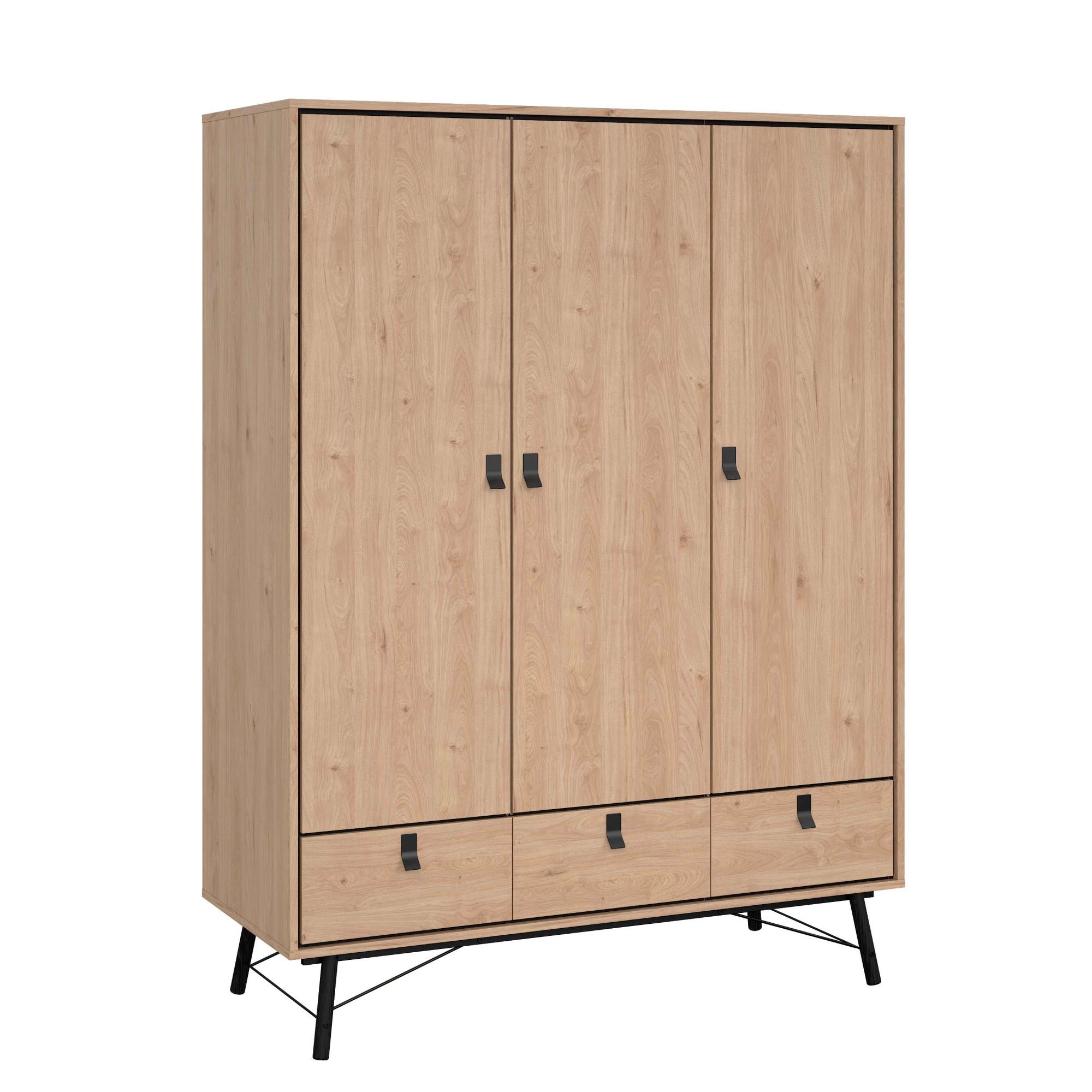 Armoire de chambre Ry Jackson Hickory 3 portes 3 tiroirs 150,2 x 60,1 x 200,4 cm