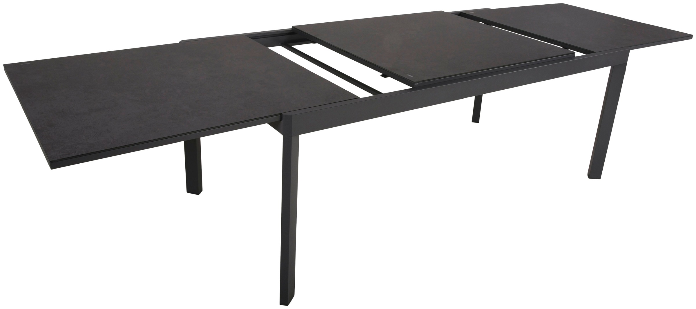 Garden Pleasure Garten-Essgruppe »NEREA«, (7 tlg., 1x Tisch, 6x Stapelstuhl), ausziehbarer Tisch, Stühle stapelbar, geeignet für 6 Personen