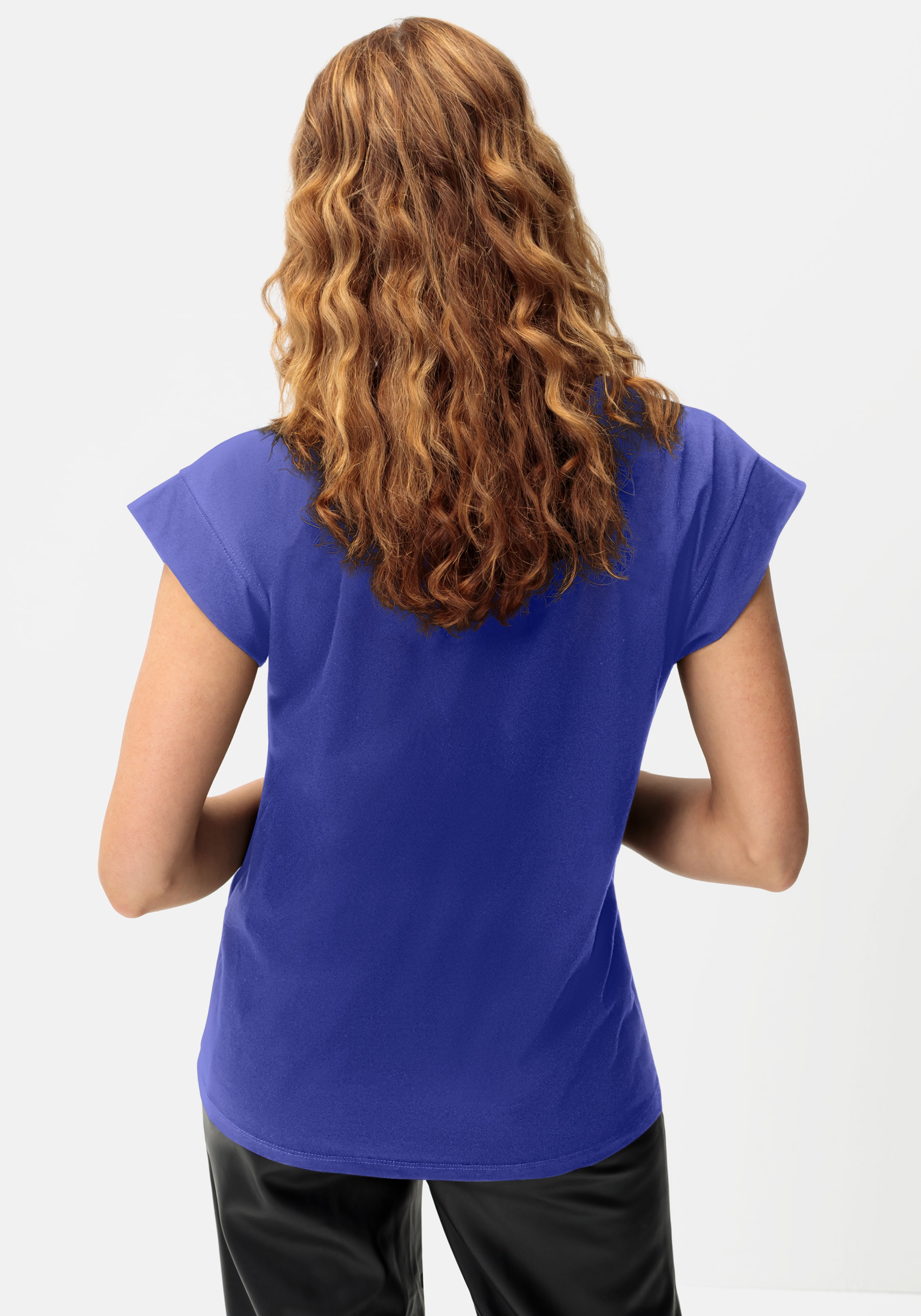 Thumbnail - LASCANA Kurzarmshirt mit Frontdruck, T-Shirt aus Baumwolle, Printshirt, Basic