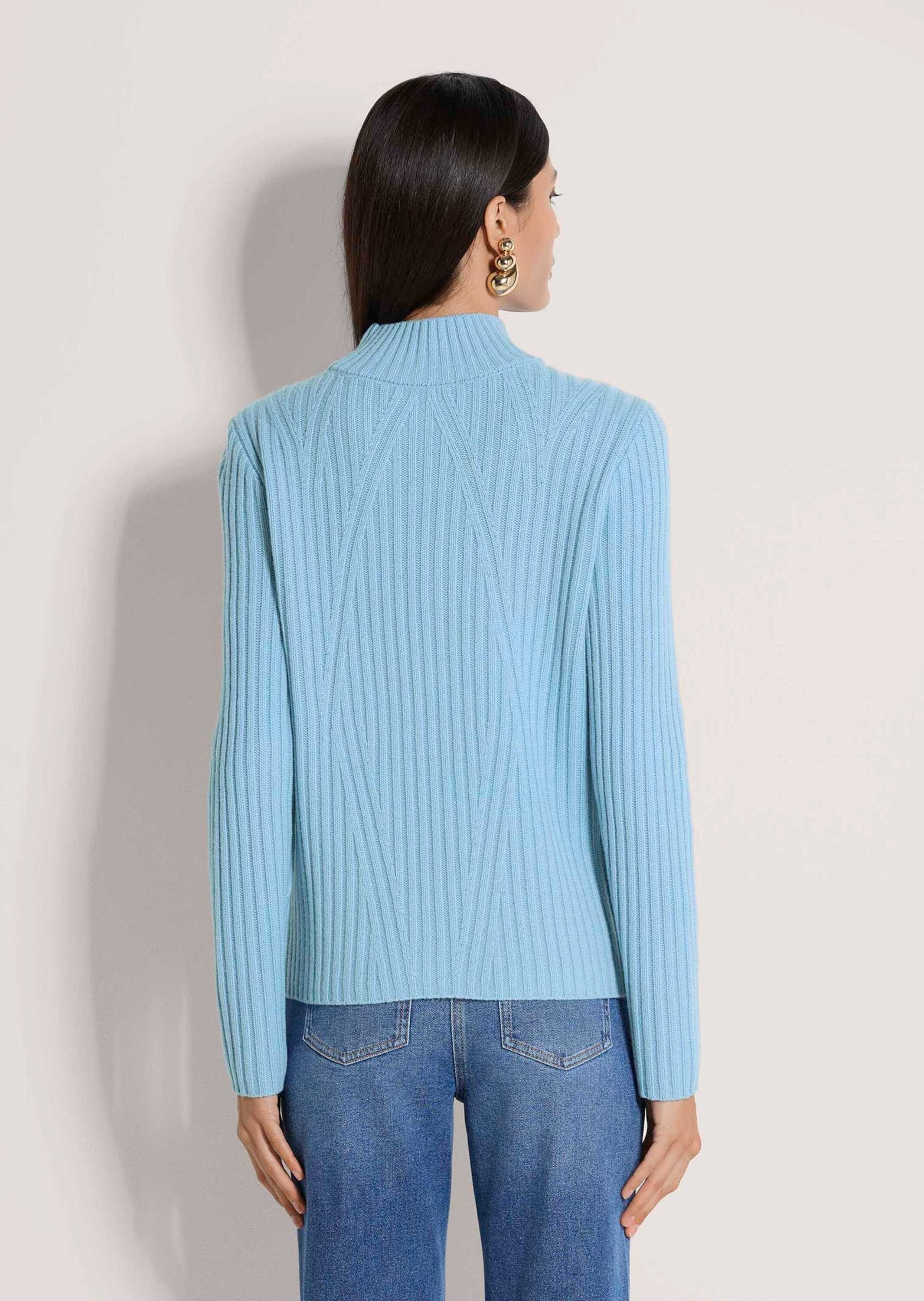 MADELEINE Stehkragenpullover »Schurwollpullover Winterpullover mit Stehkragen«