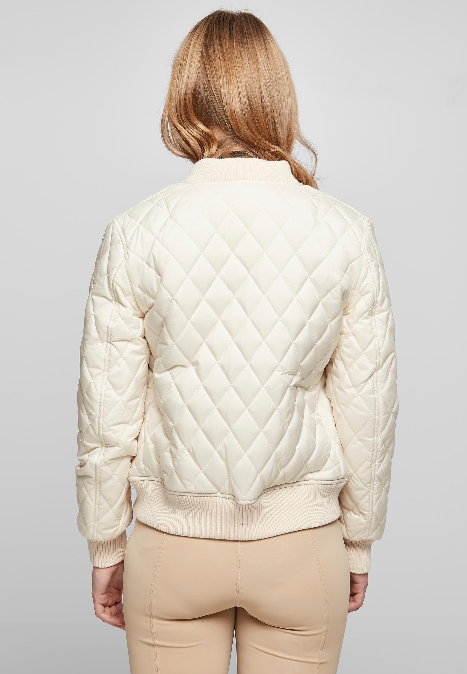 URBAN CLASSICS Allwetterjacke »Urban Classics Damen Ladies Diamond Quilt Nylon Jacket«, (1 St.), ohne Kapuze