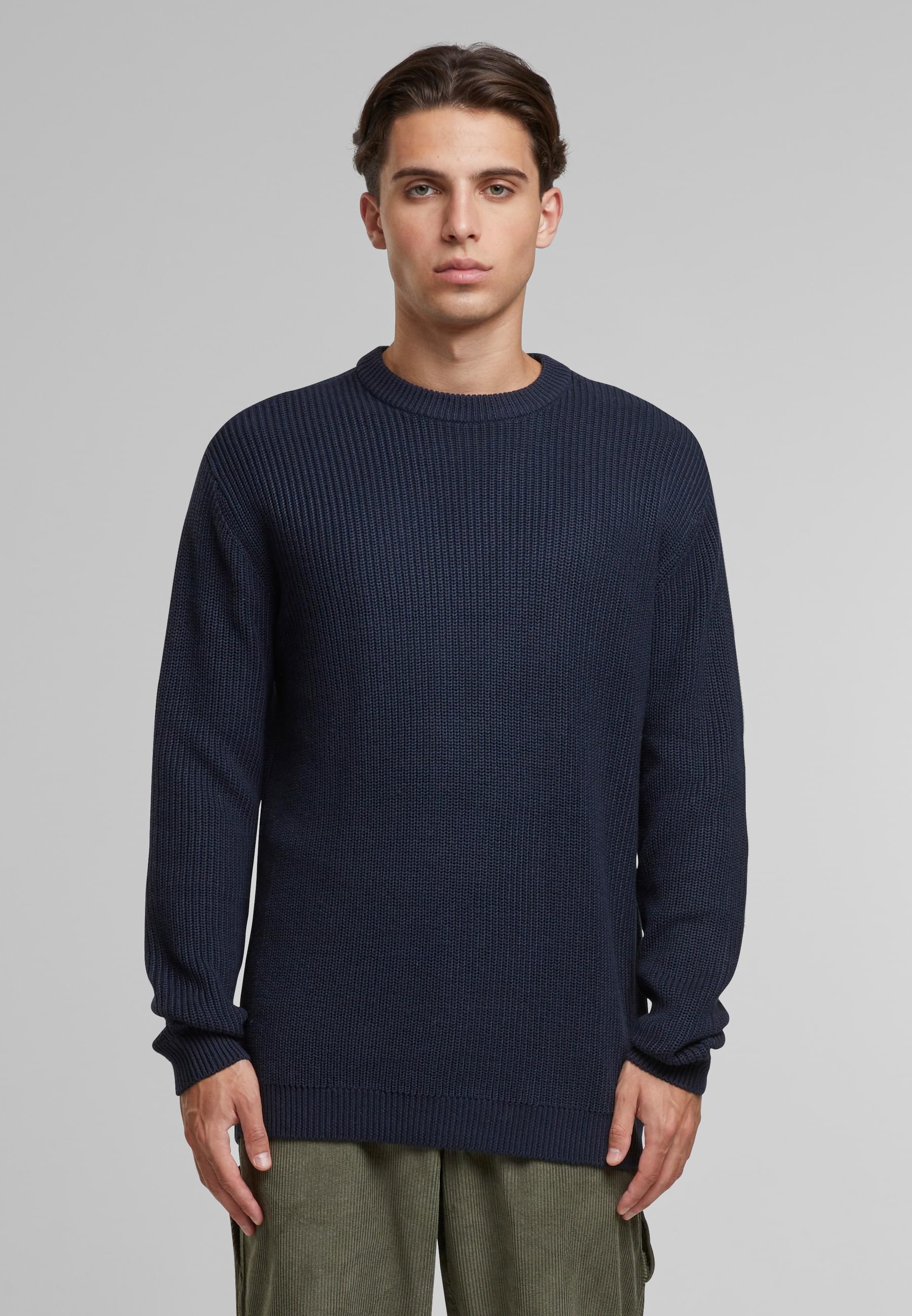 URBAN CLASSICS Rundhalspullover »Urban Classics Rib Basic Sweater«, (1 tlg.)