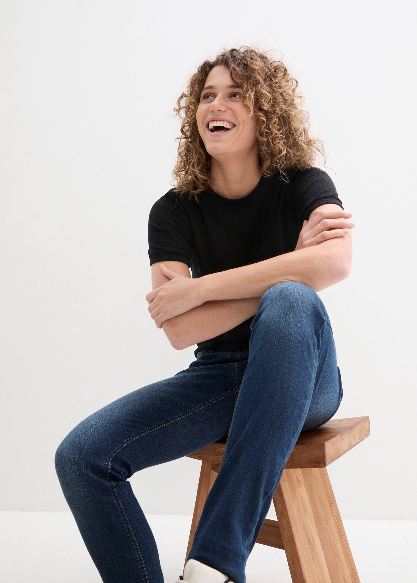 bonprix Jeansjeggings »Jeggings Mid Waist, Bequembund« Slim Fit Passform, Mid Waist Schnitt, mit Bequembund