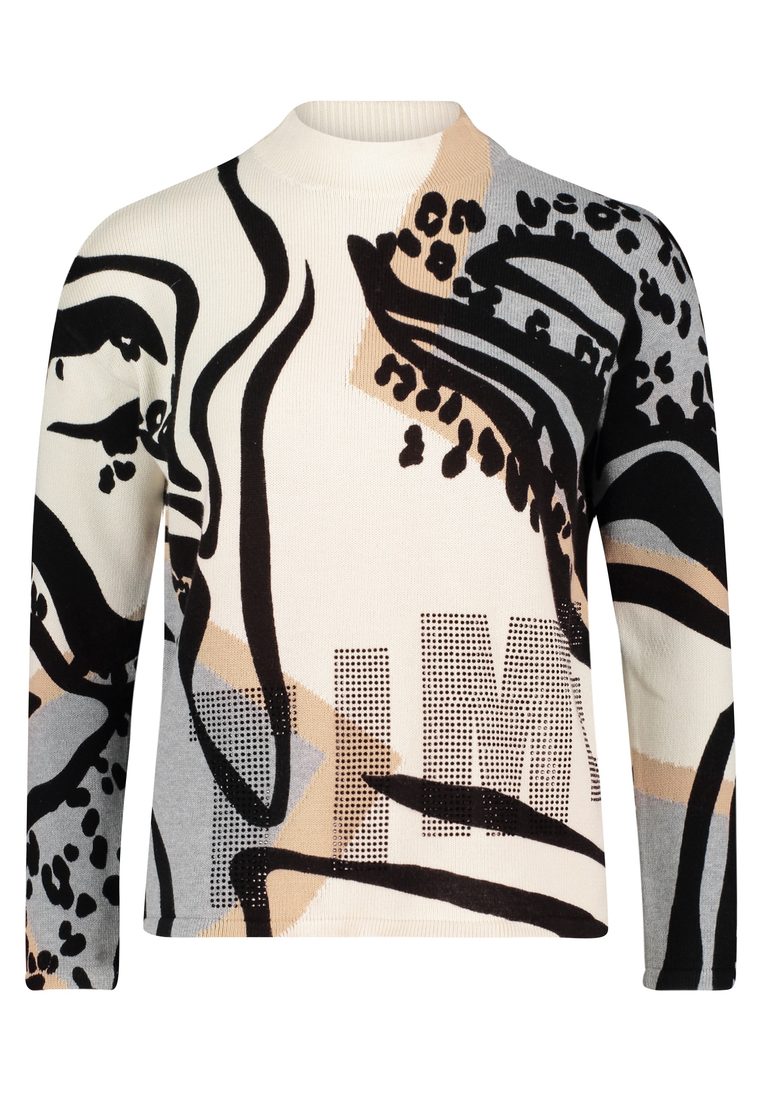 Betty Barclay Strickpullover »Betty Barclay Grobstrick-Pullover mit Aufdruck«, (1 tlg.), Hotfix