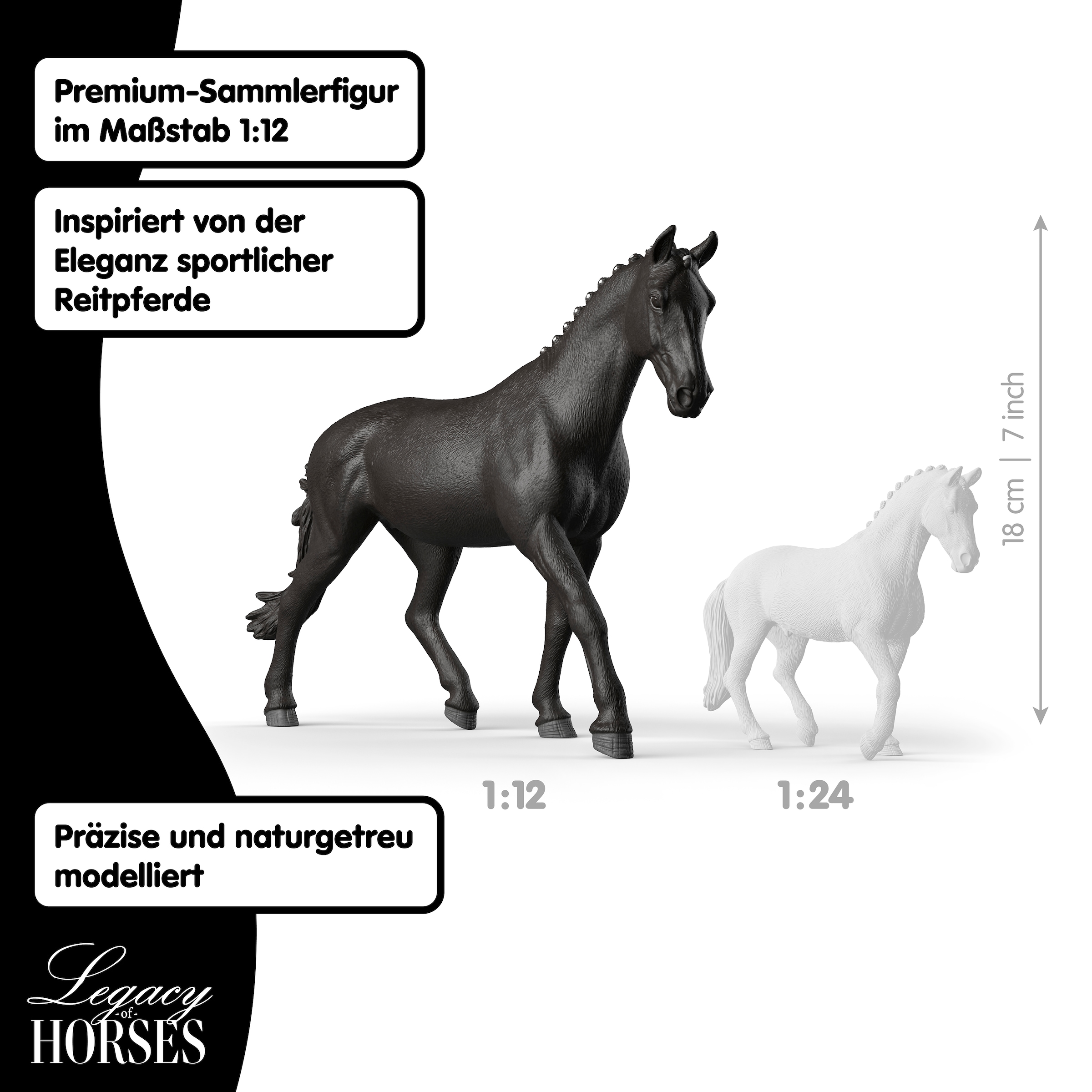 Schleich® Spielfigur »Legacy of Horses, Sonata Trakehner Stute, 1:12 (72235)« Sammelfigur für Erwachsene, Höhe: ca. 18 cm
