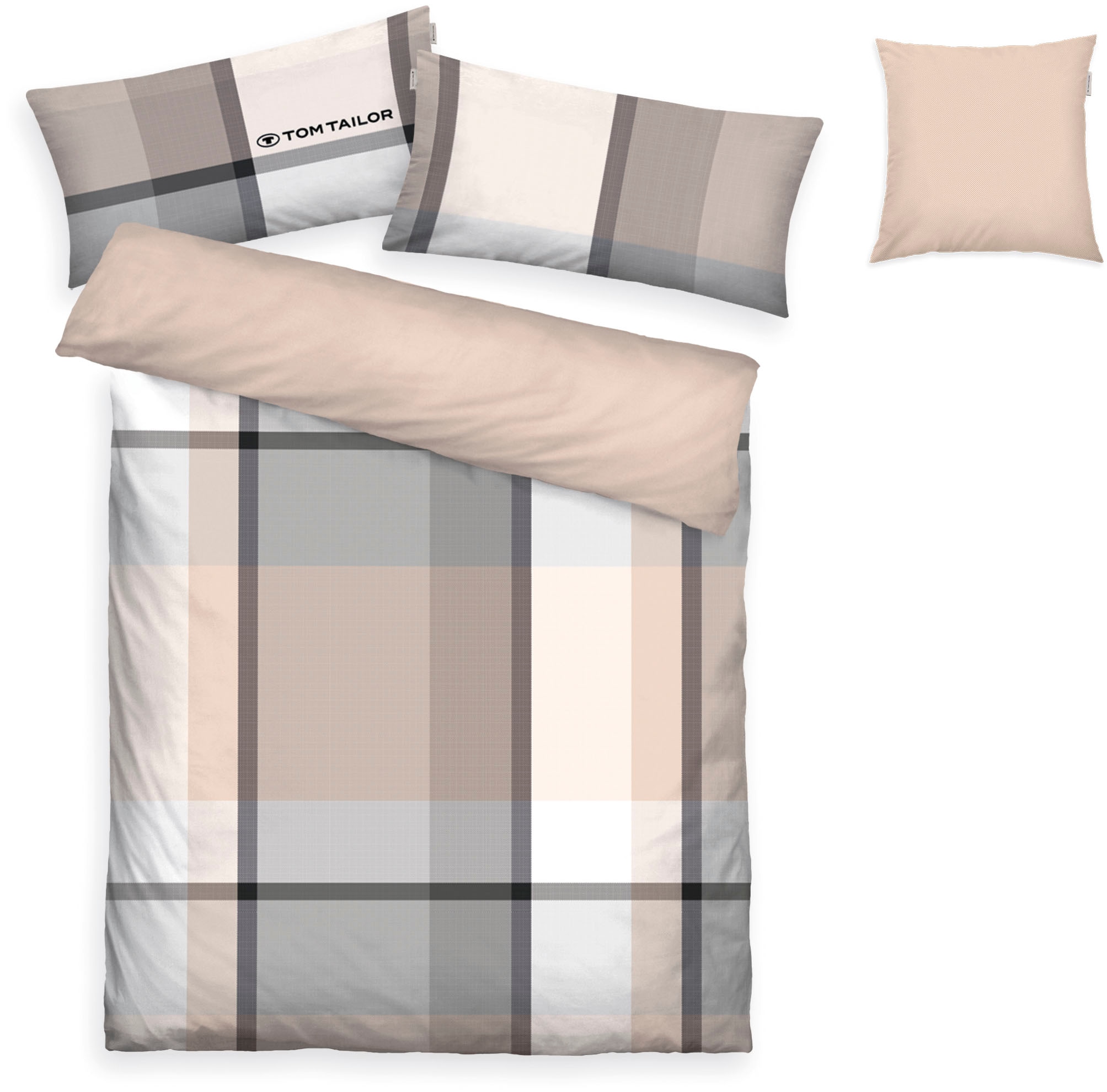 TOM TAILOR HOME Bettwäsche »Lenny in Gr. 135x200 oder 155x220 cm«, mit GRATIS-Zugabe: Kissenhülle