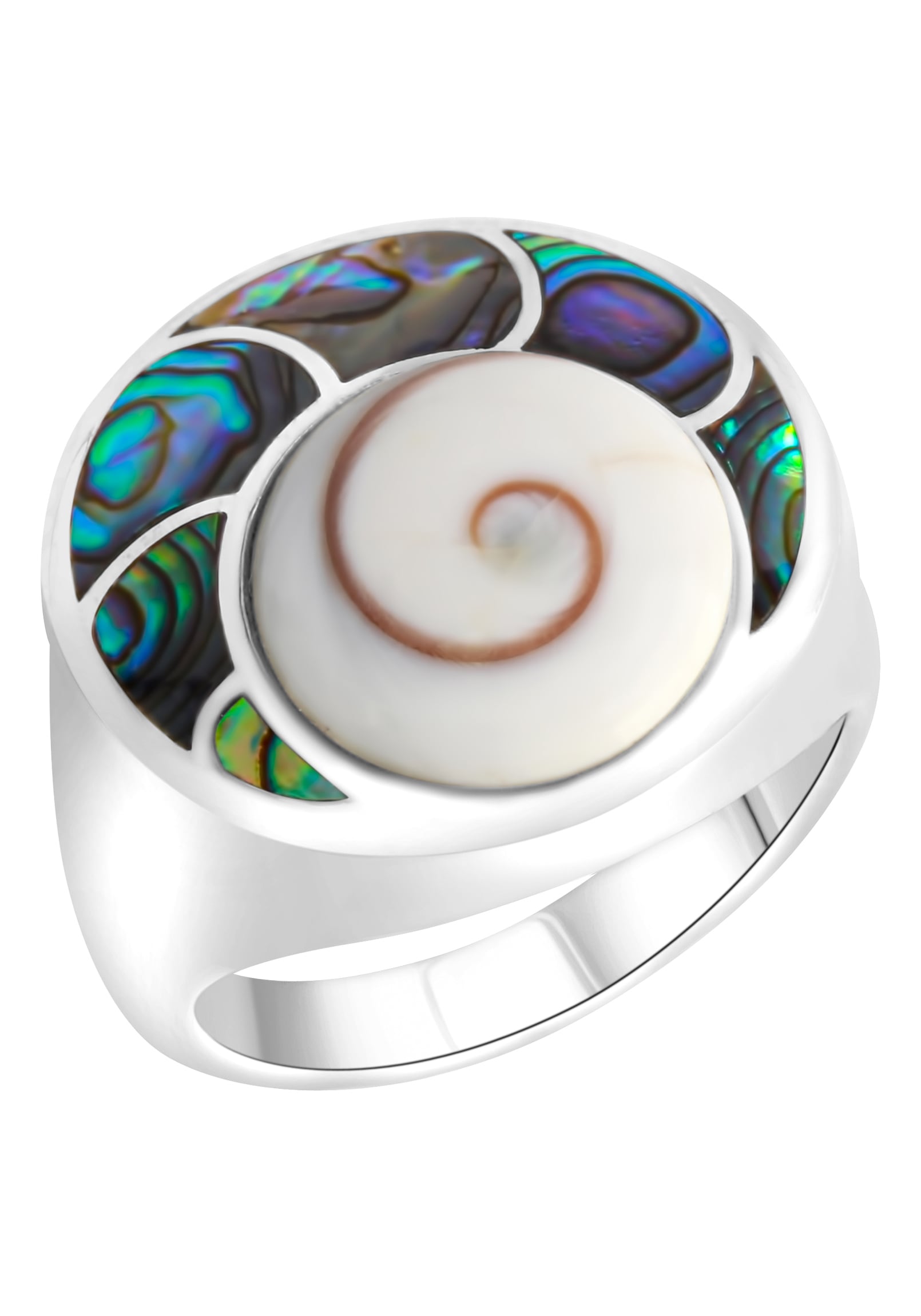 Firetti Silberring »Muschel« mit Abalone-Perlmutt