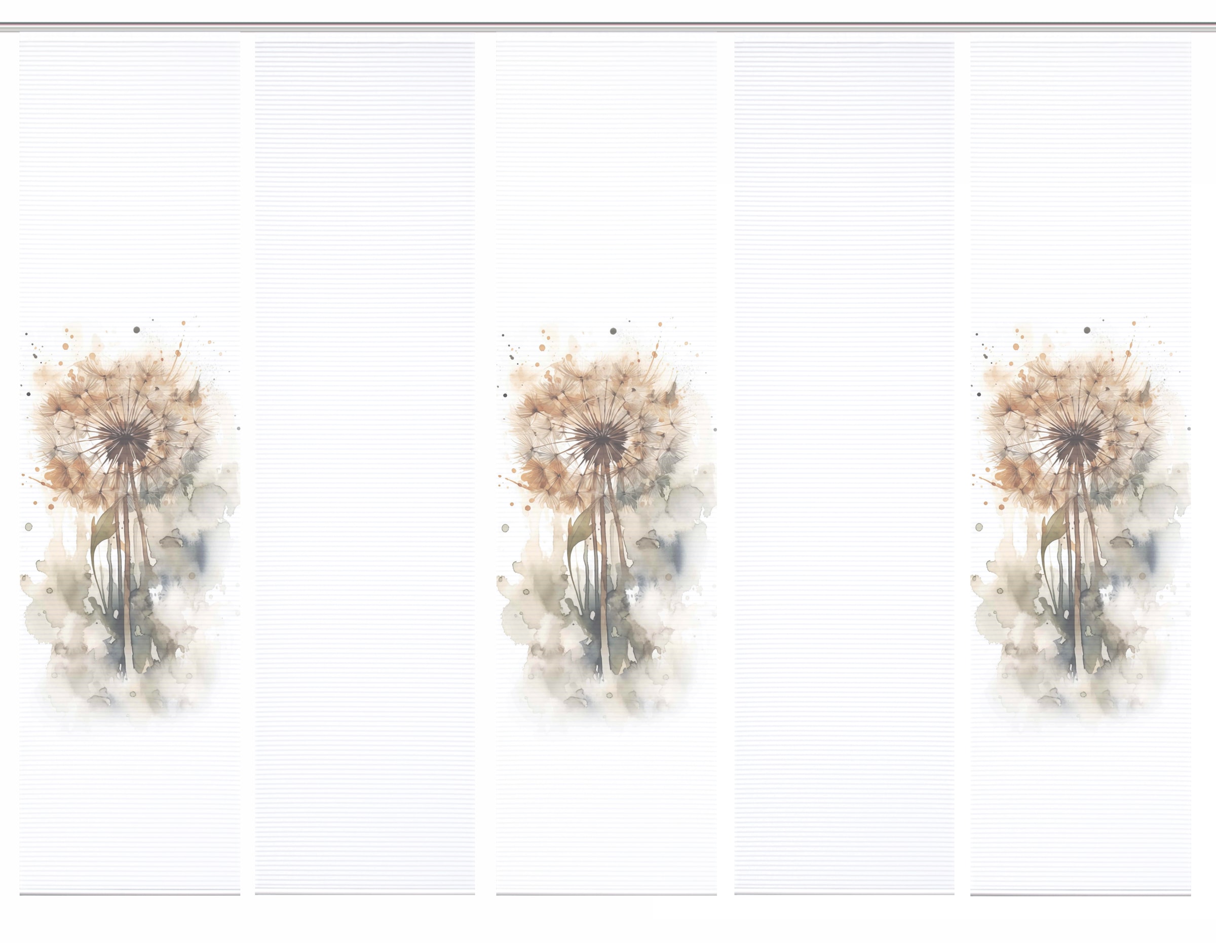 HOME in green Schiebegardine »AMARANDE« Paneelwagen 5 Stk. tlg. Bambusoptik, SET, recycelt, Digitaldruck